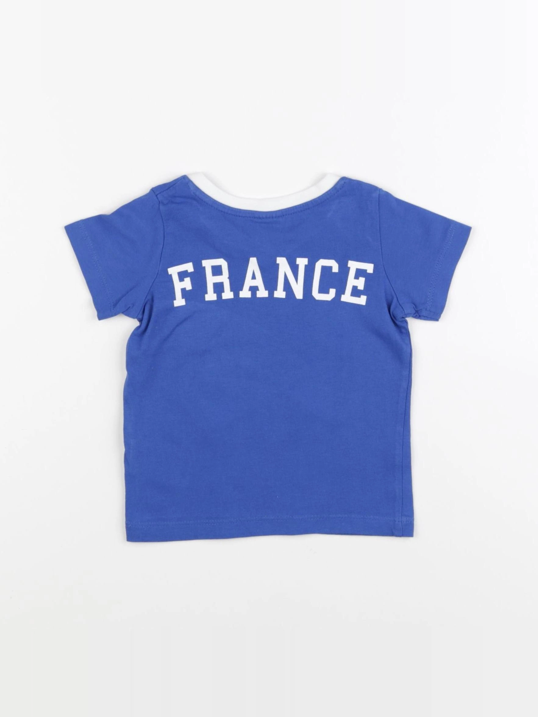 H&M - tee-shirt bleu - 6 mois