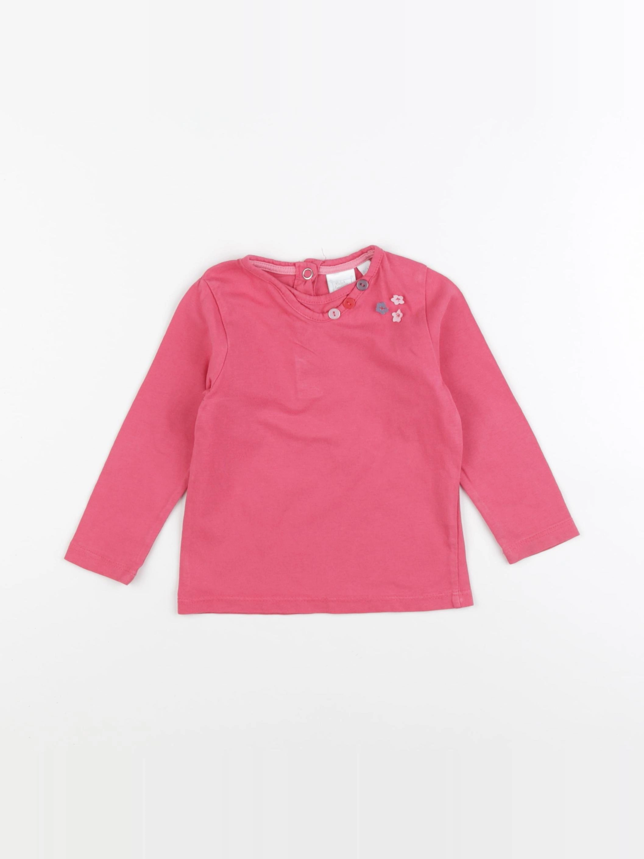 Cadet Rousselle - tee-shirt rose - 12 mois