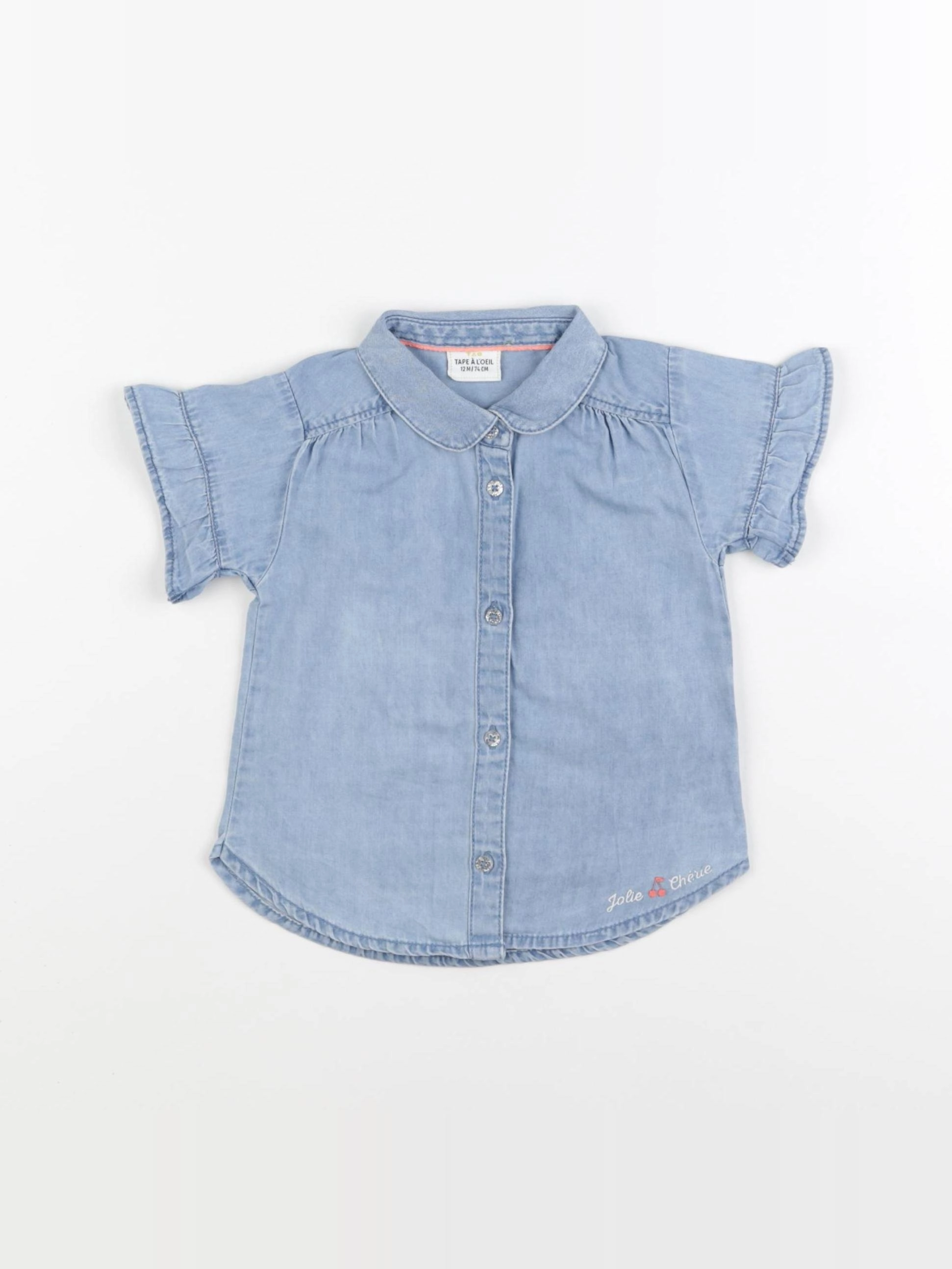 Tape à l'oeil - blouse bleu - 12 mois