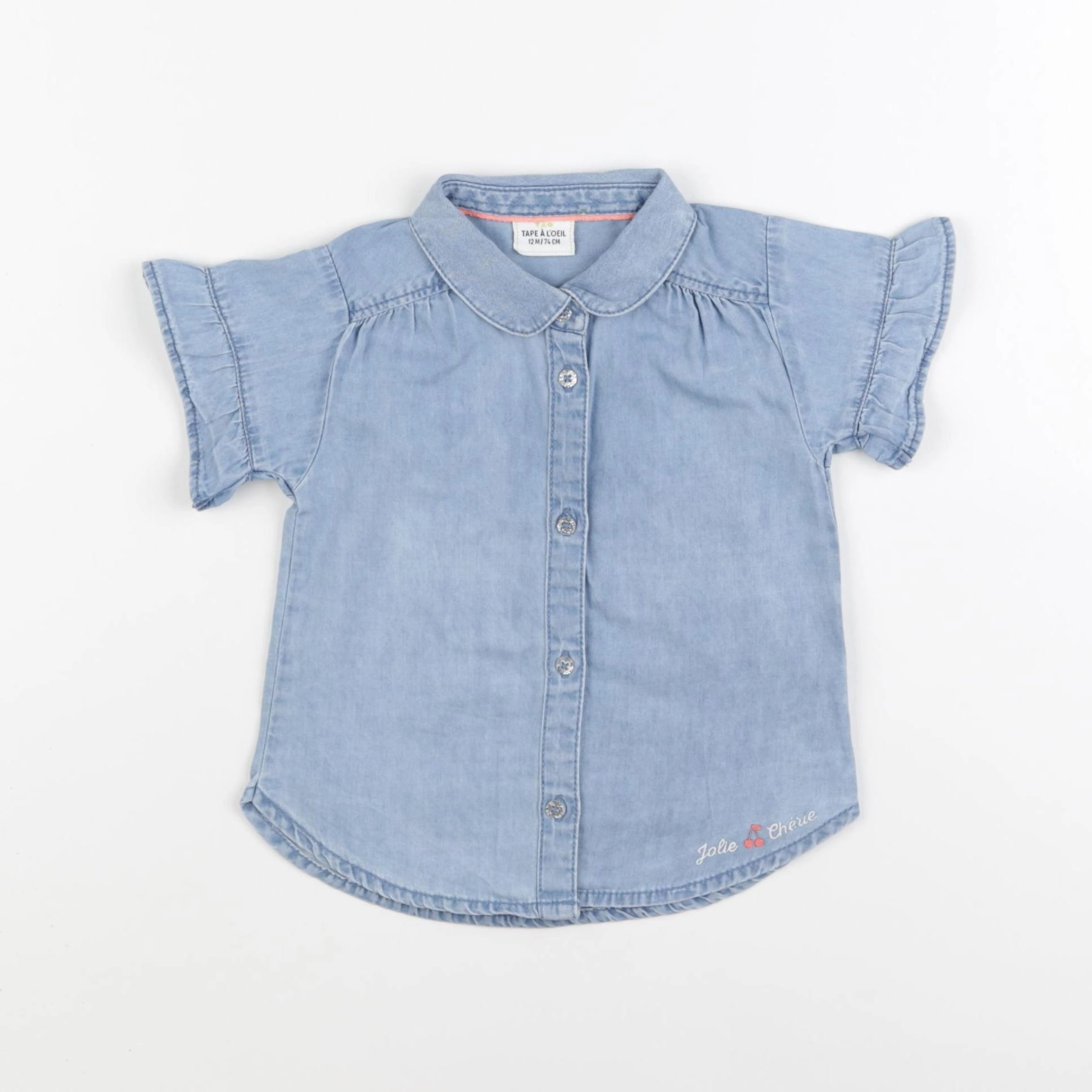 Tape à l'oeil - blouse bleu - 12 mois