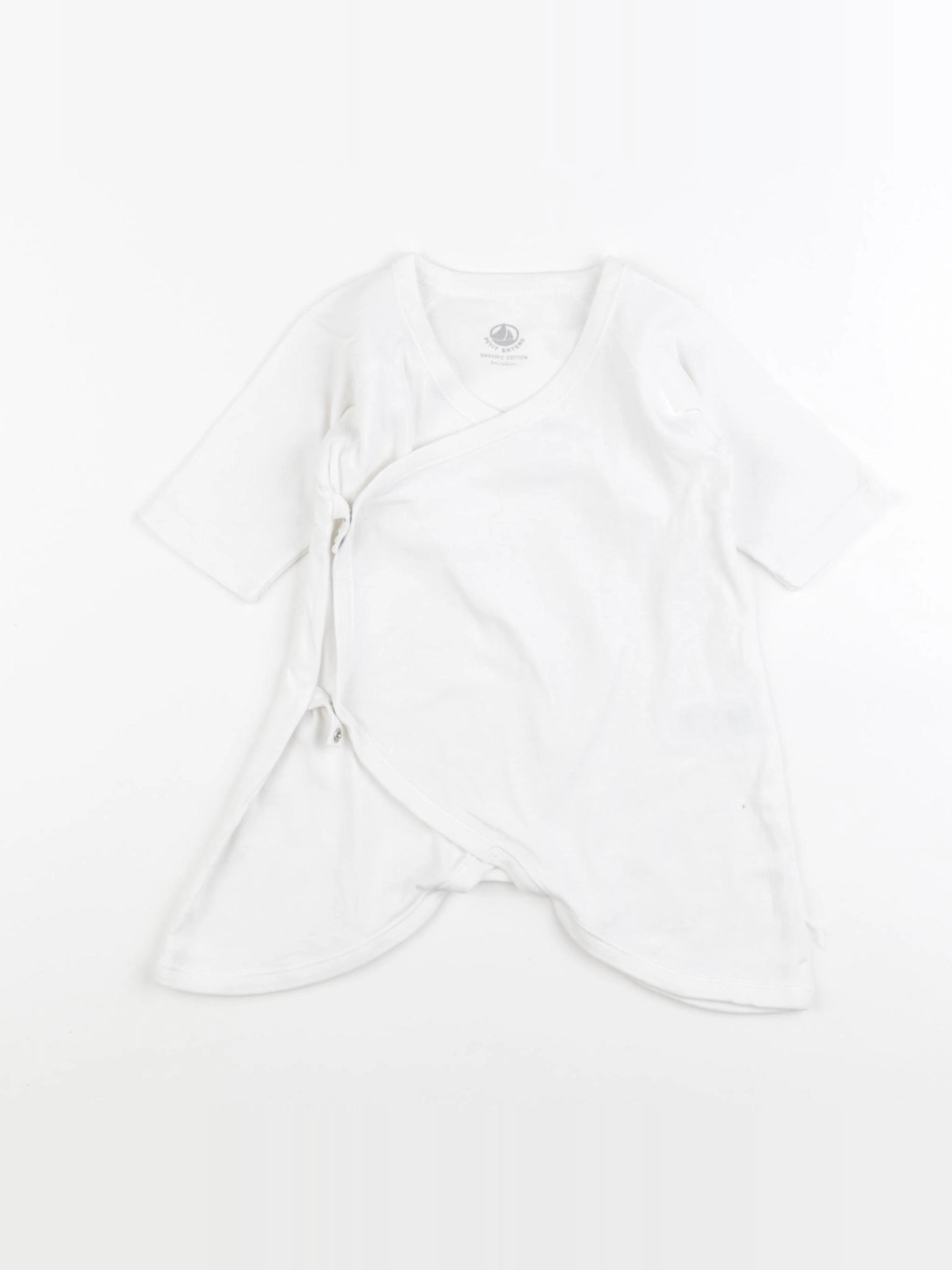 Petit Bateau - pyjama coton blanc - 3 mois