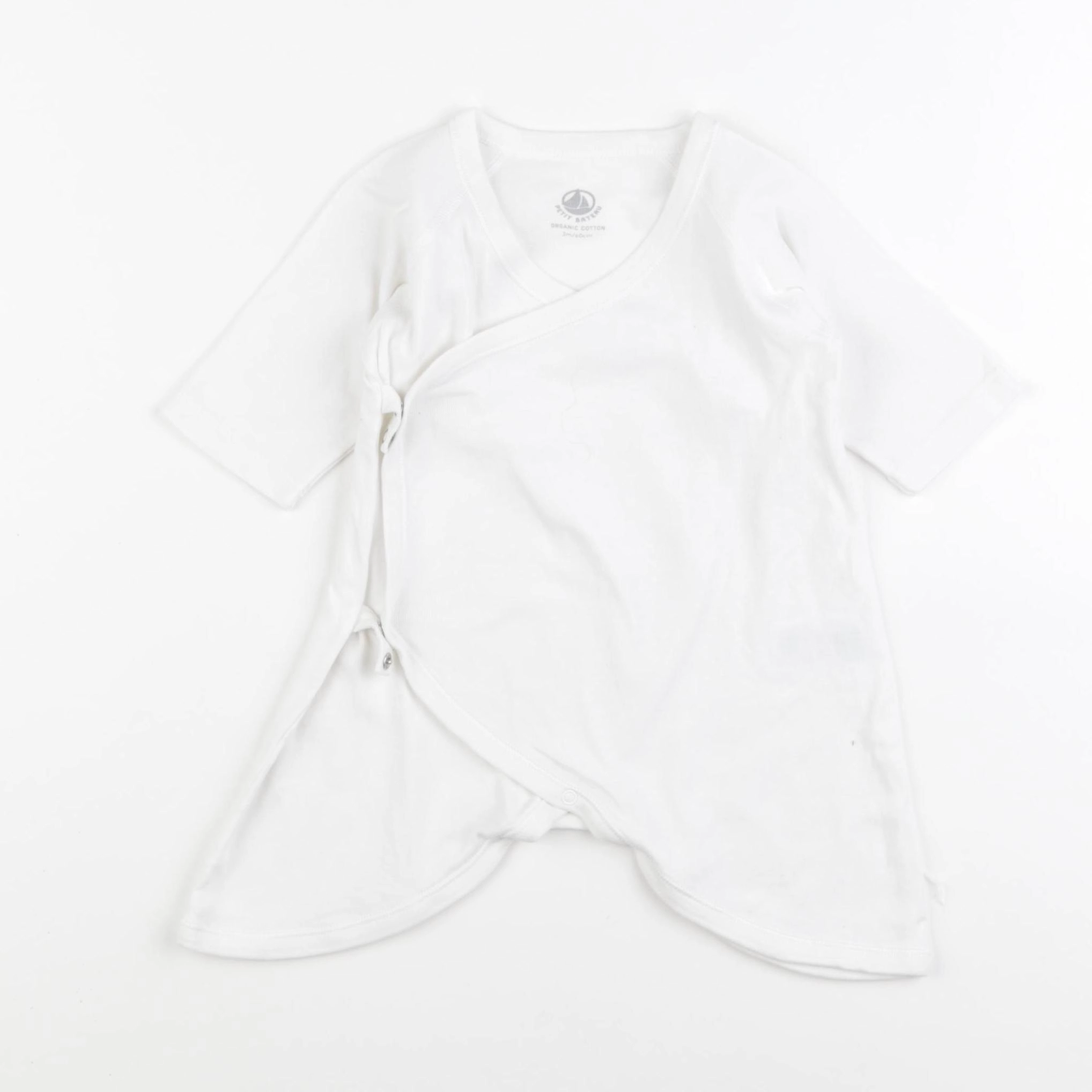 Petit Bateau - pyjama coton blanc - 3 mois