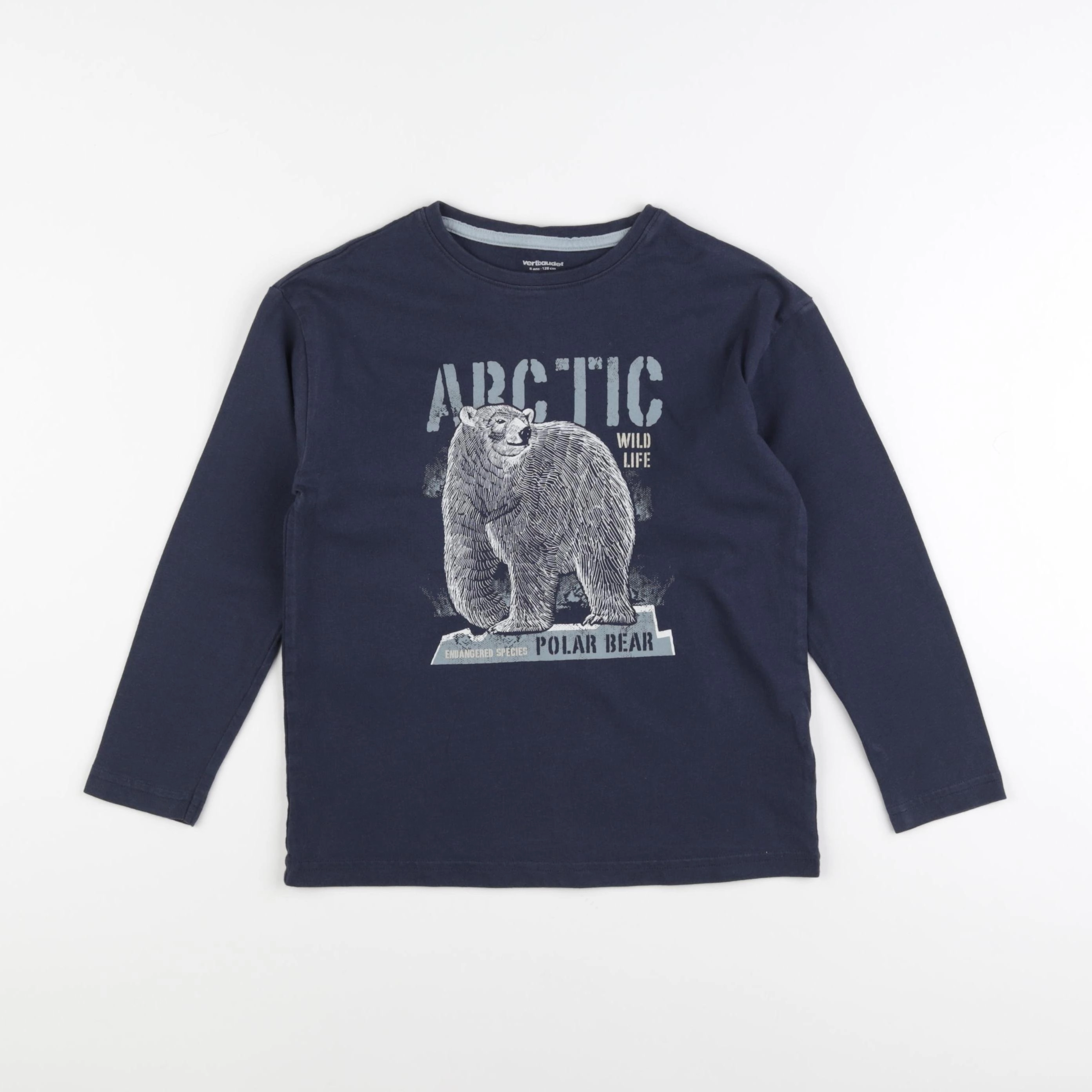 Vertbaudet - tee-shirt bleu - 8 ans