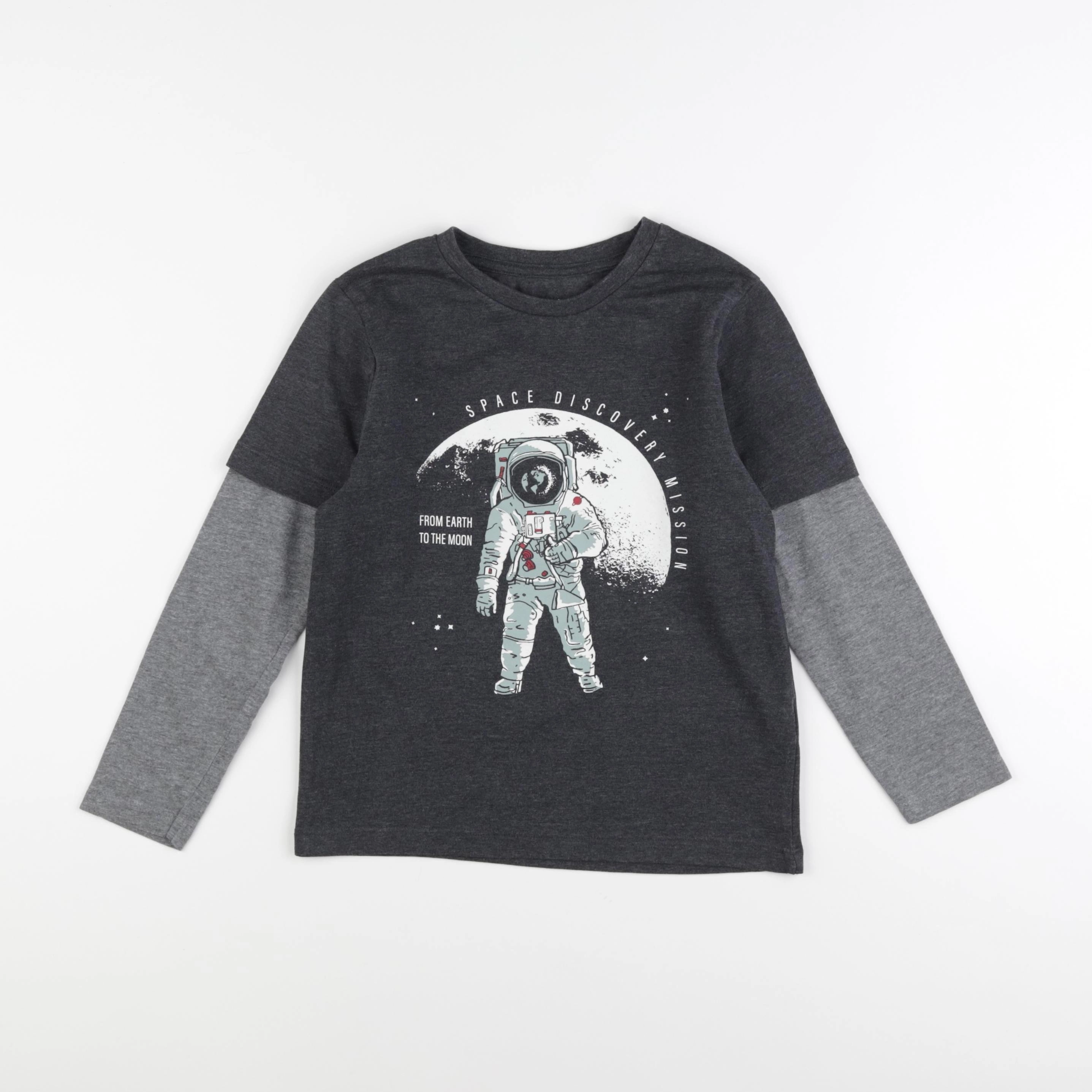 Vertbaudet - tee-shirt gris - 8 ans
