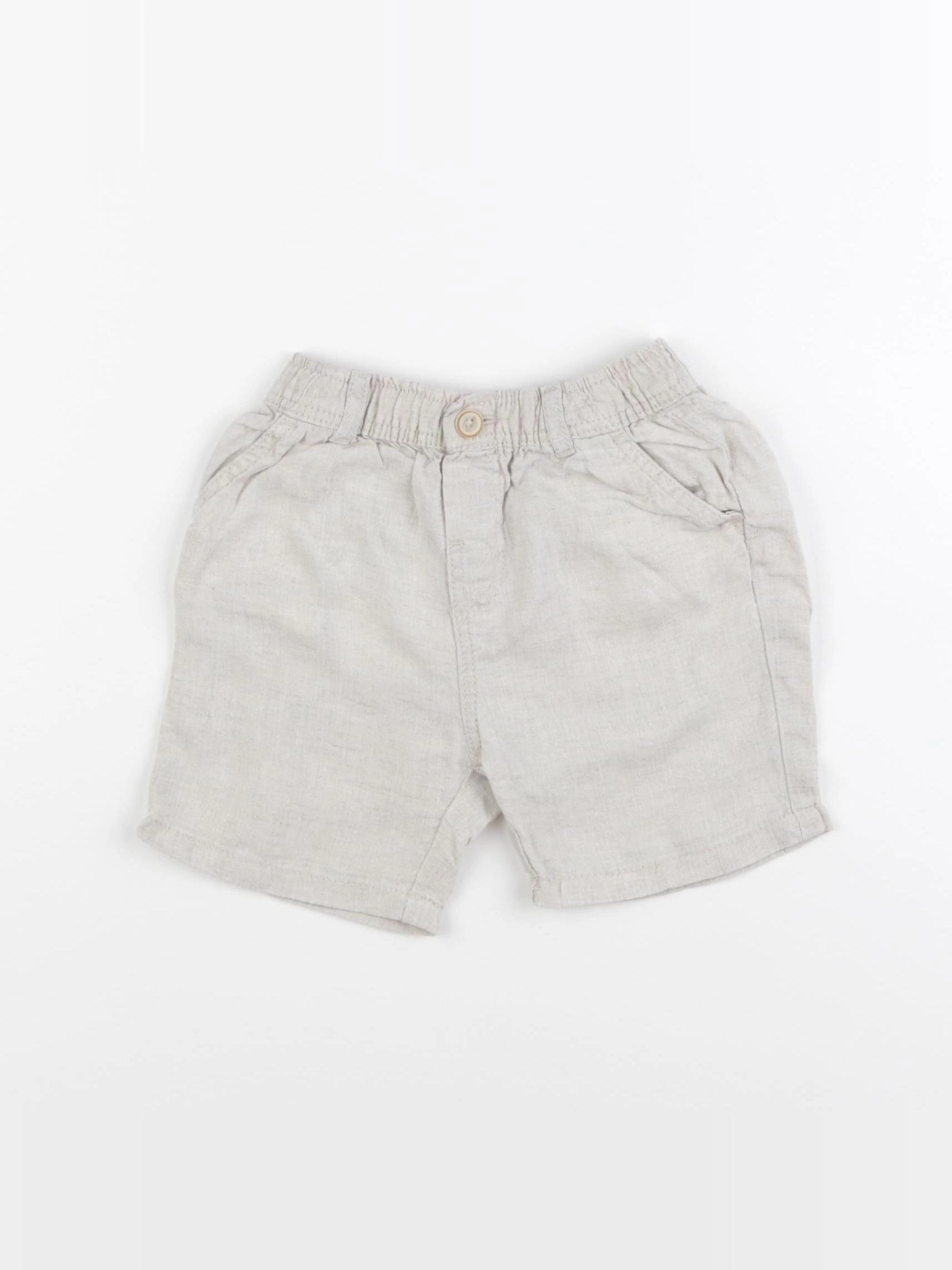 Zara - short beige - 12/18 mois