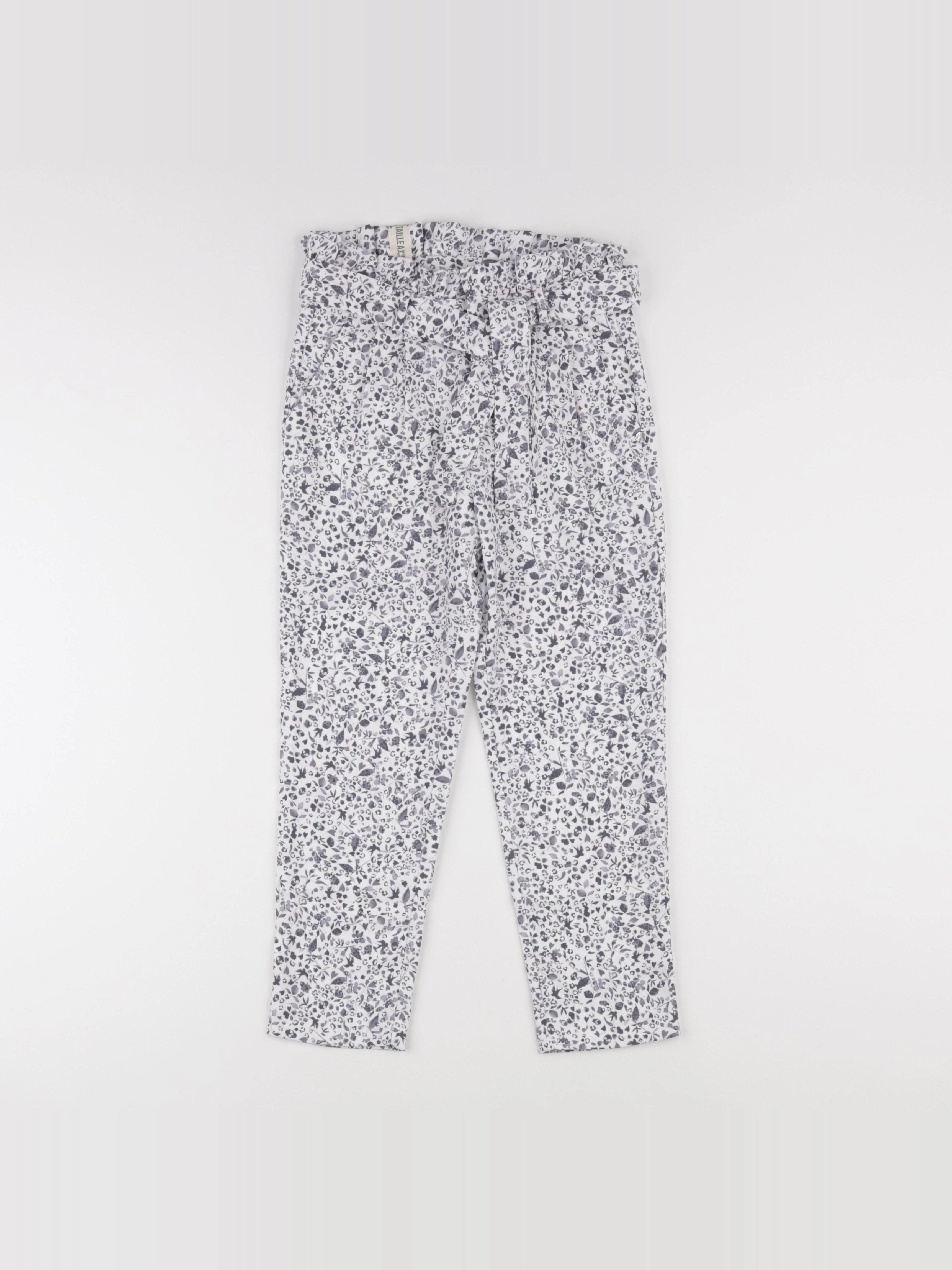 IKKS - pantalon blanc, bleu - 8 ans
