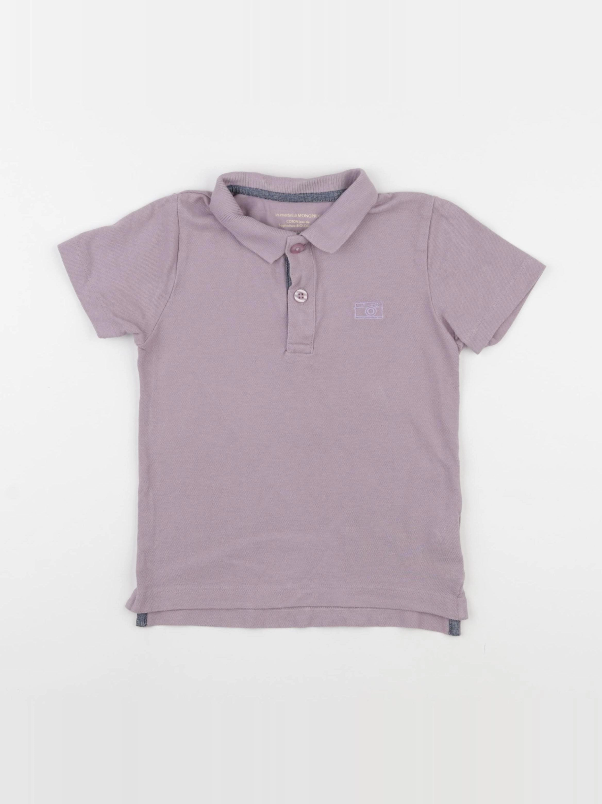 Monoprix - polo violet - 5 ans