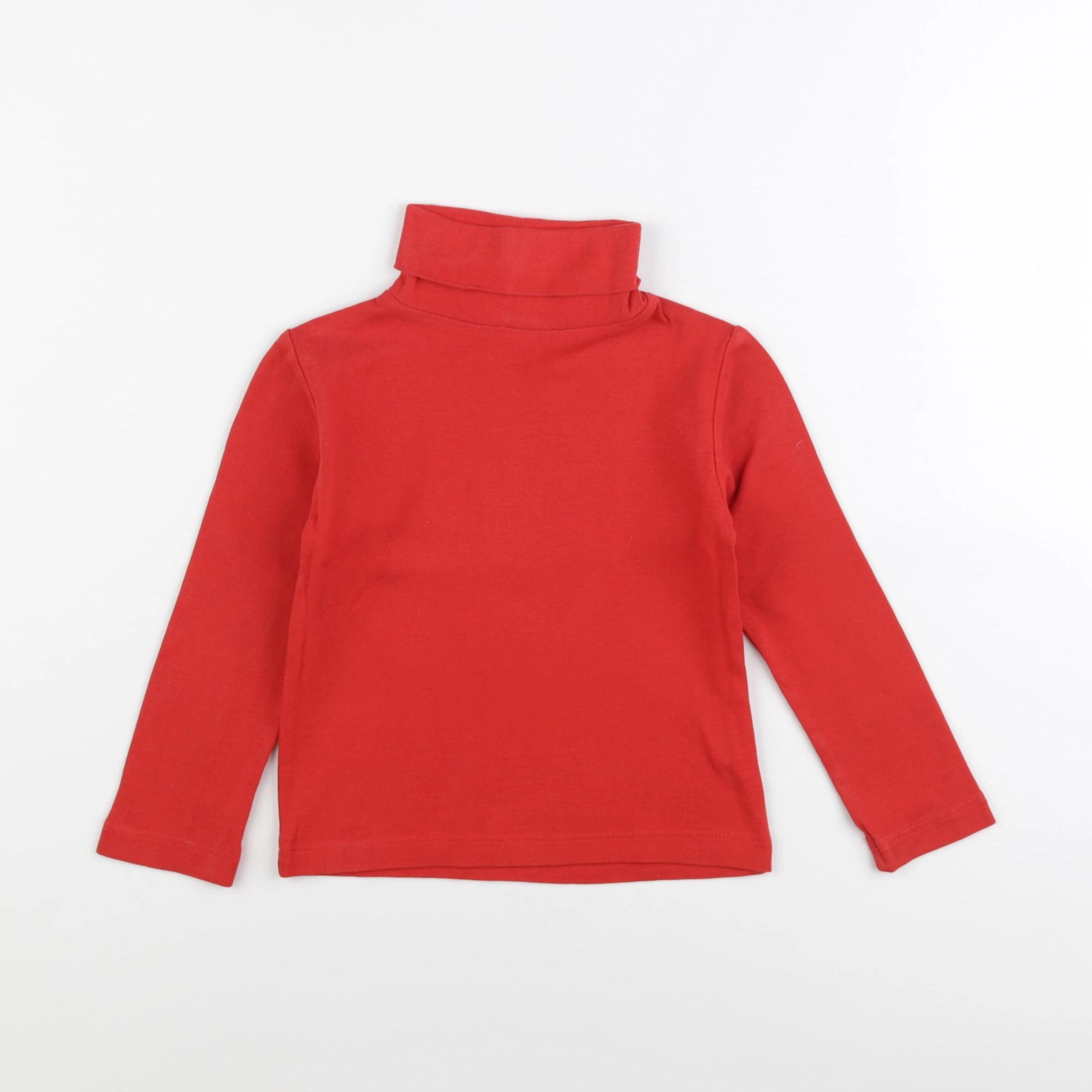 Monoprix - sous-pull rouge - 4 ans