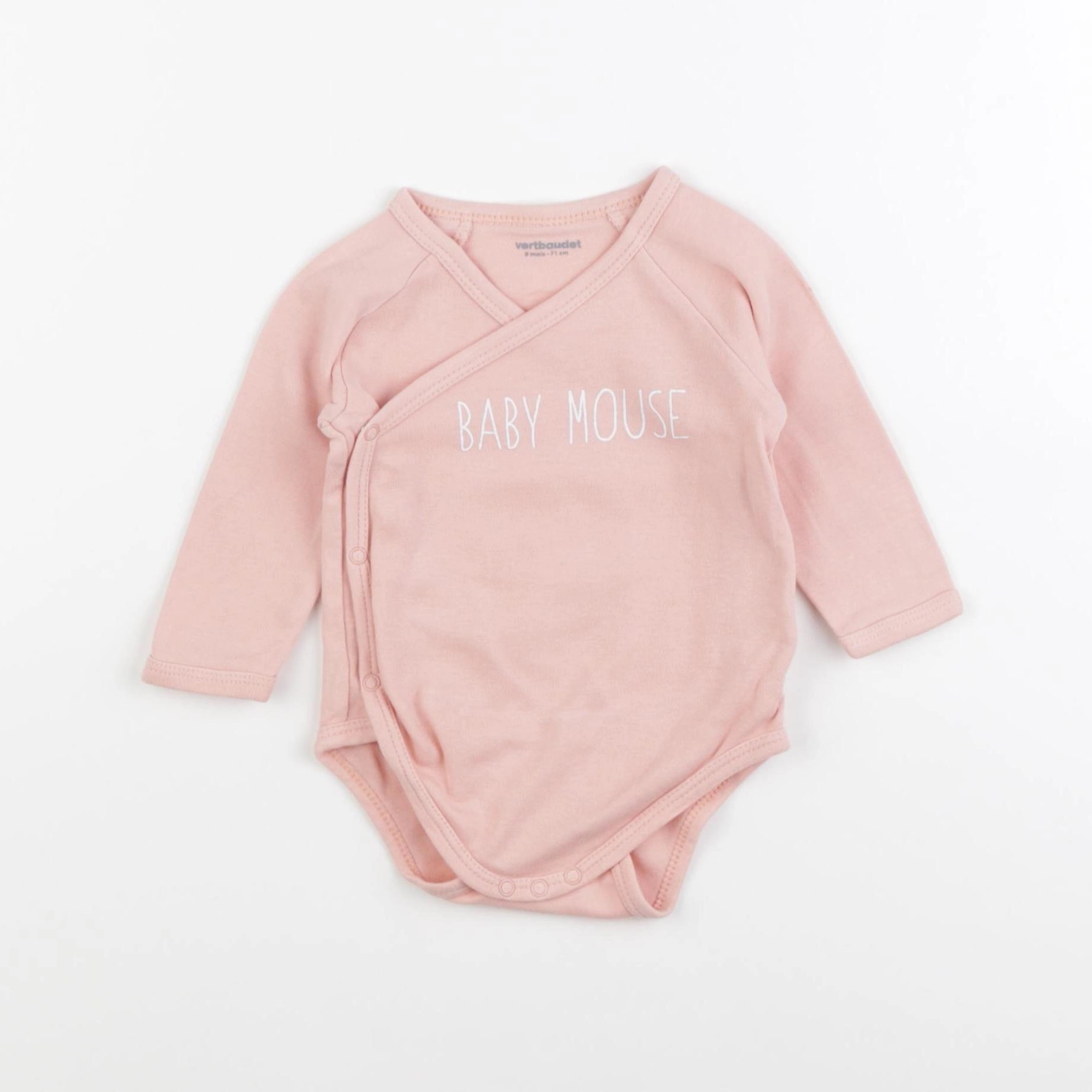 Vertbaudet - body rose - 9 mois