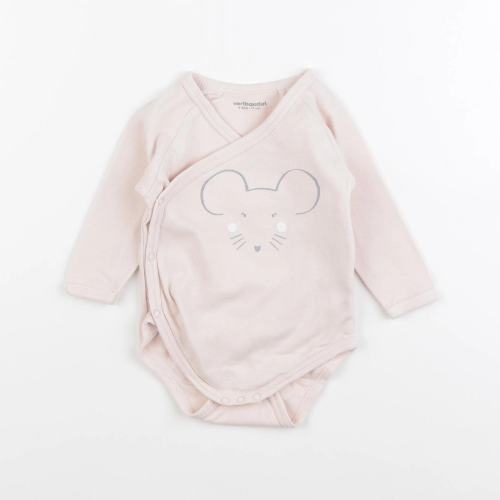 Vertbaudet - body rose - 9 mois