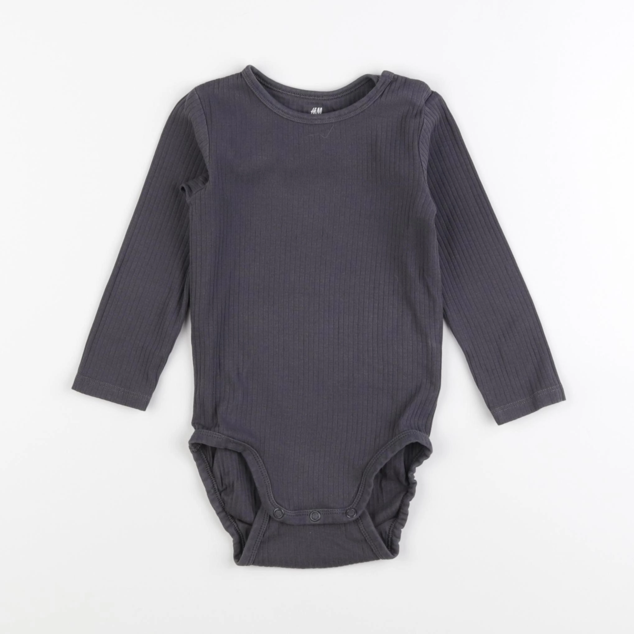 H&M - body gris - 12/18 mois
