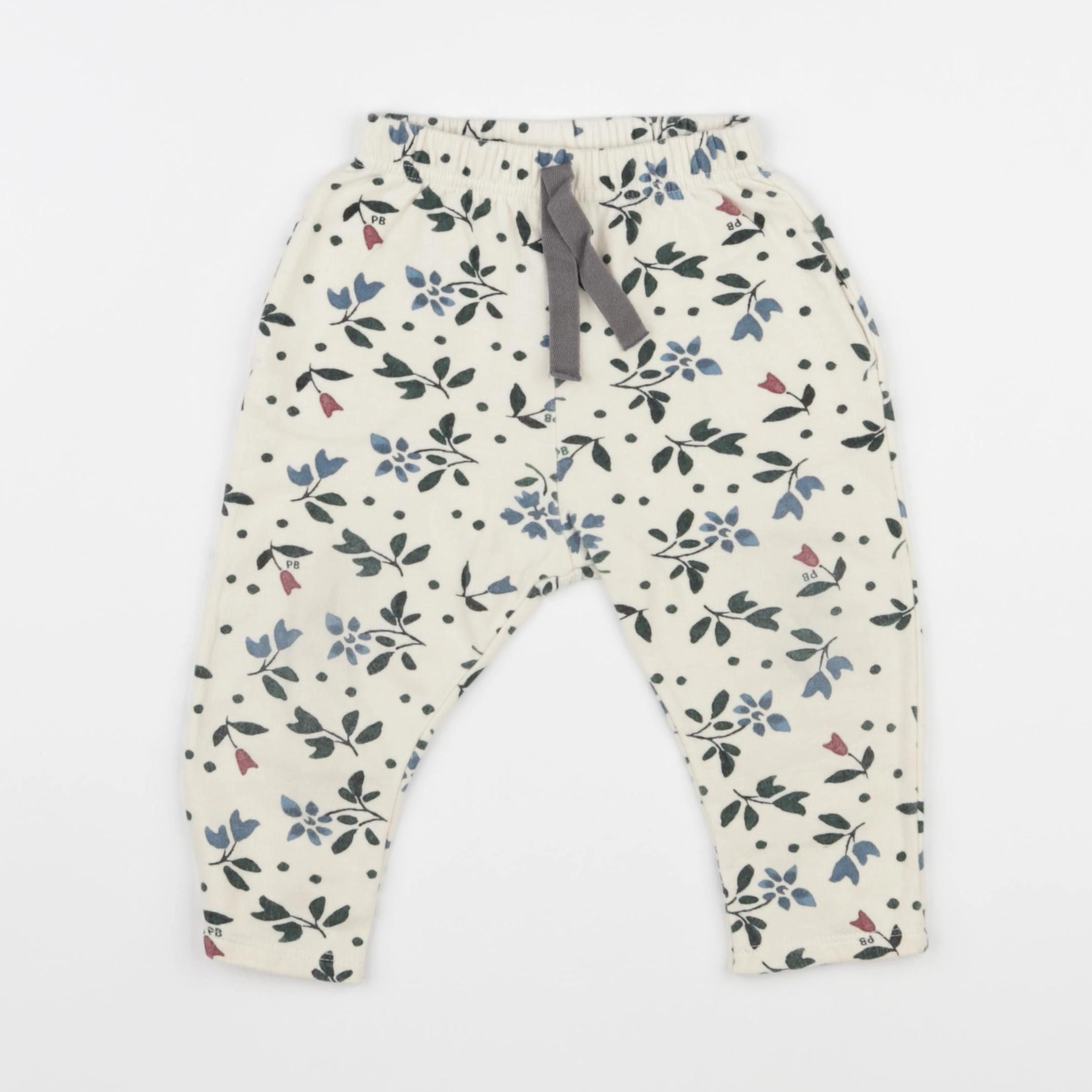 Petit Bateau - sarouel beige, bleu - 18 mois