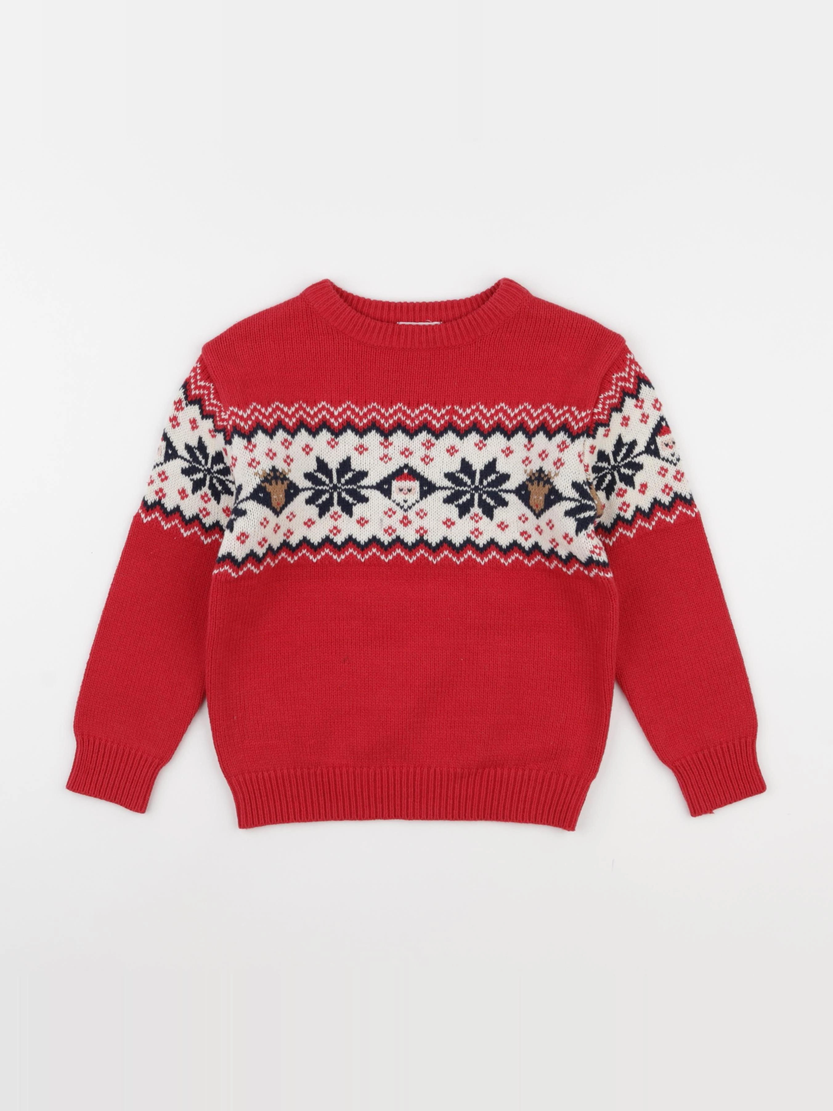 Vertbaudet - pull rouge - 6 ans