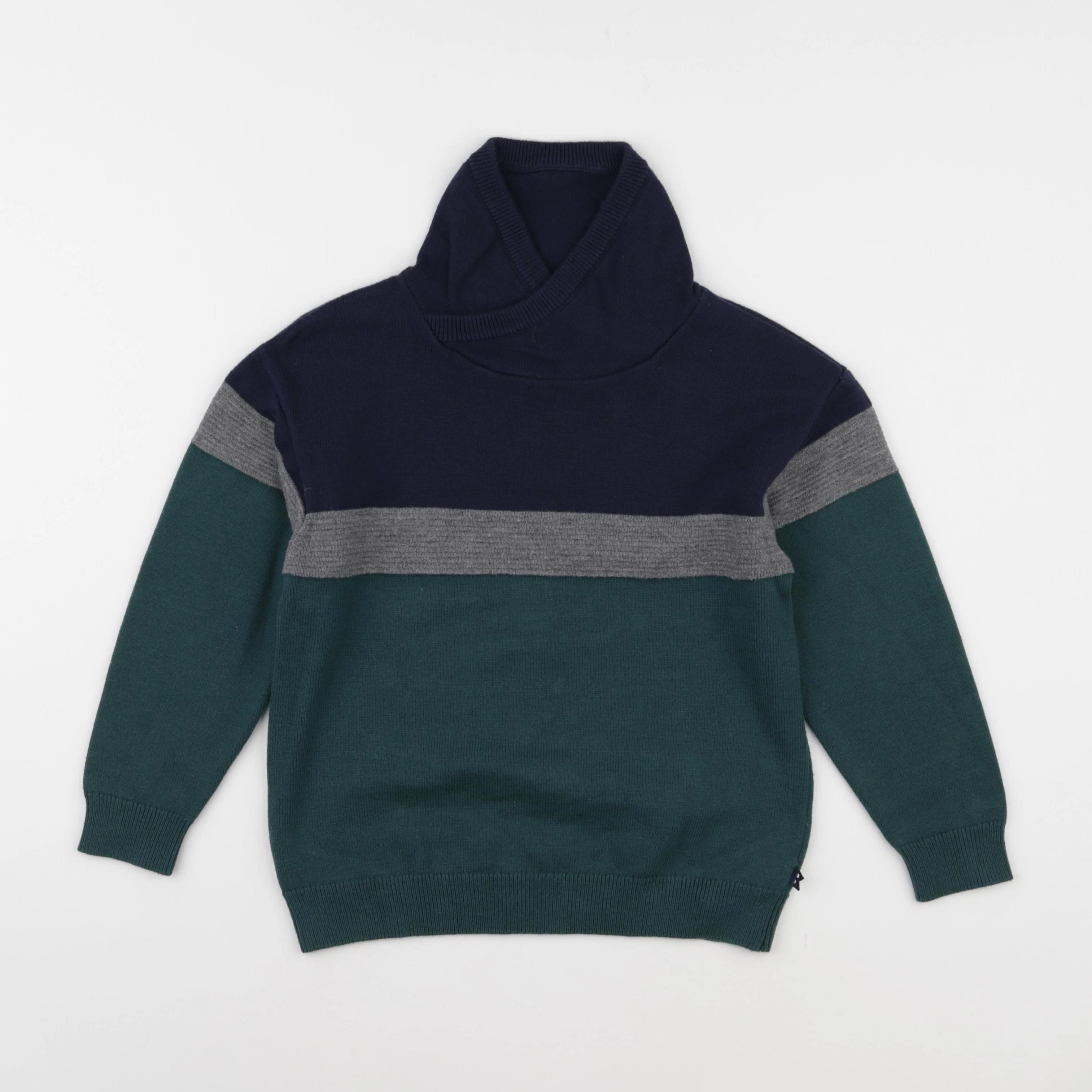 Okaidi - pull bleu, vert - 6 ans