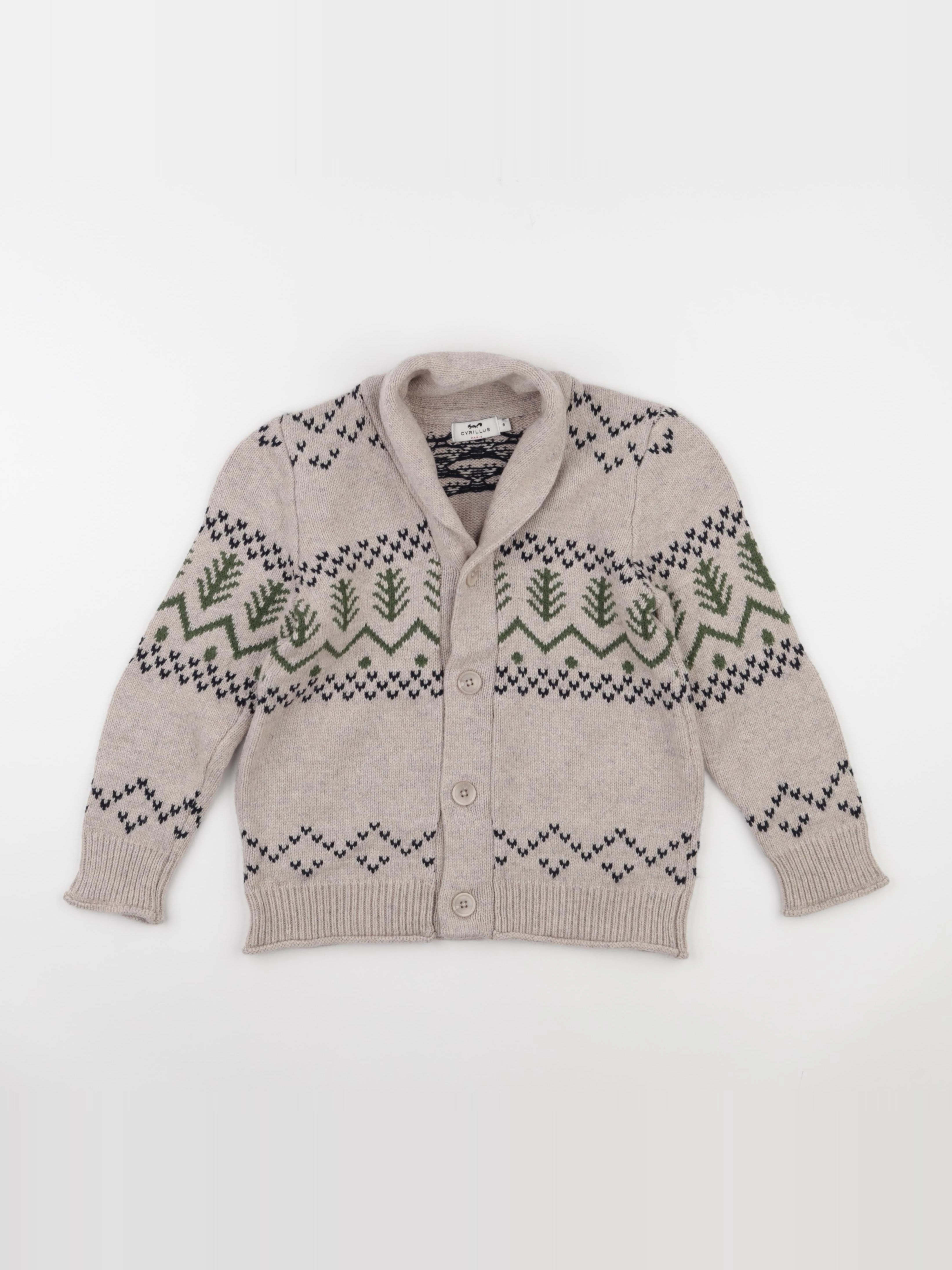 Cyrillus - gilet marron - 8 ans