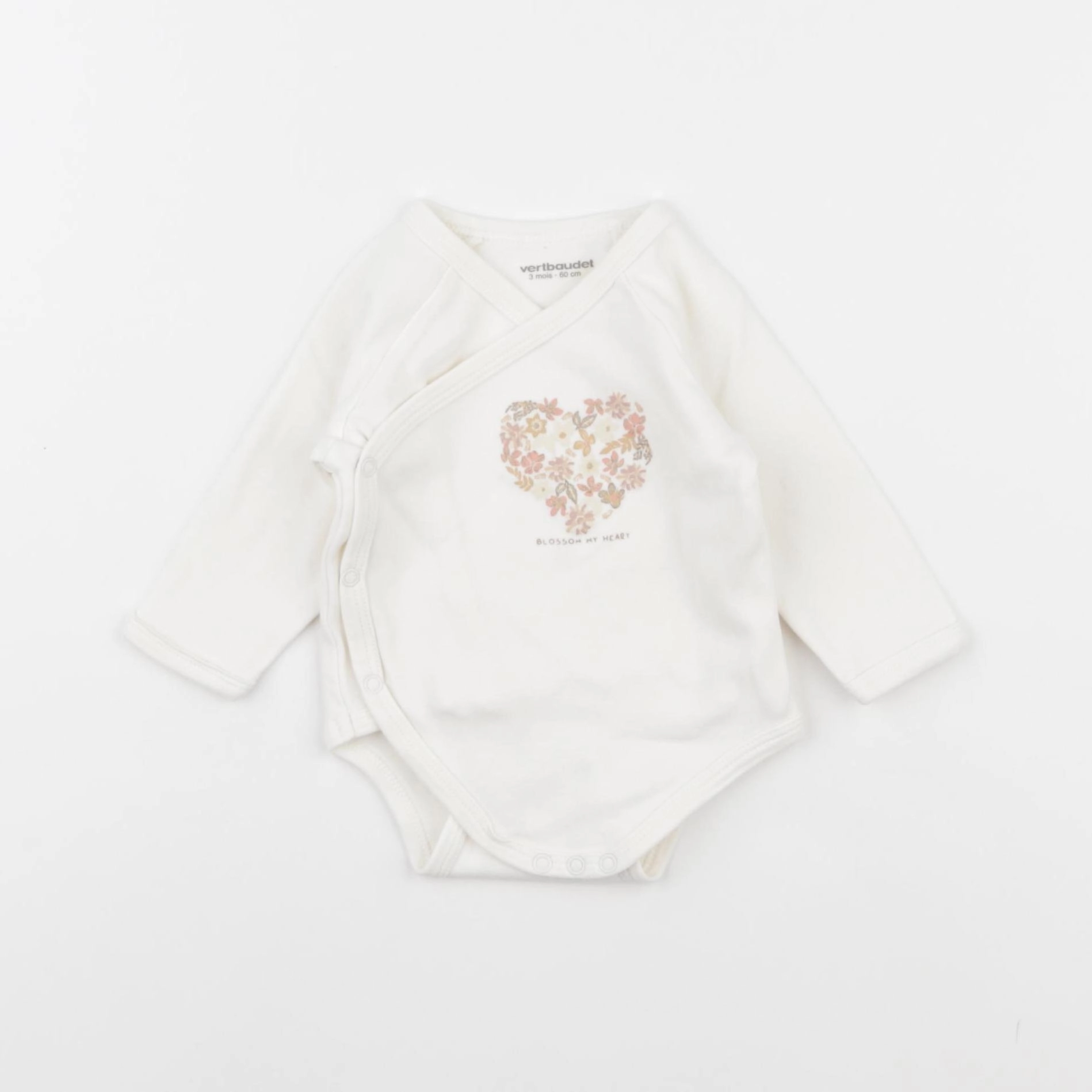 Vertbaudet - body beige - 3 mois