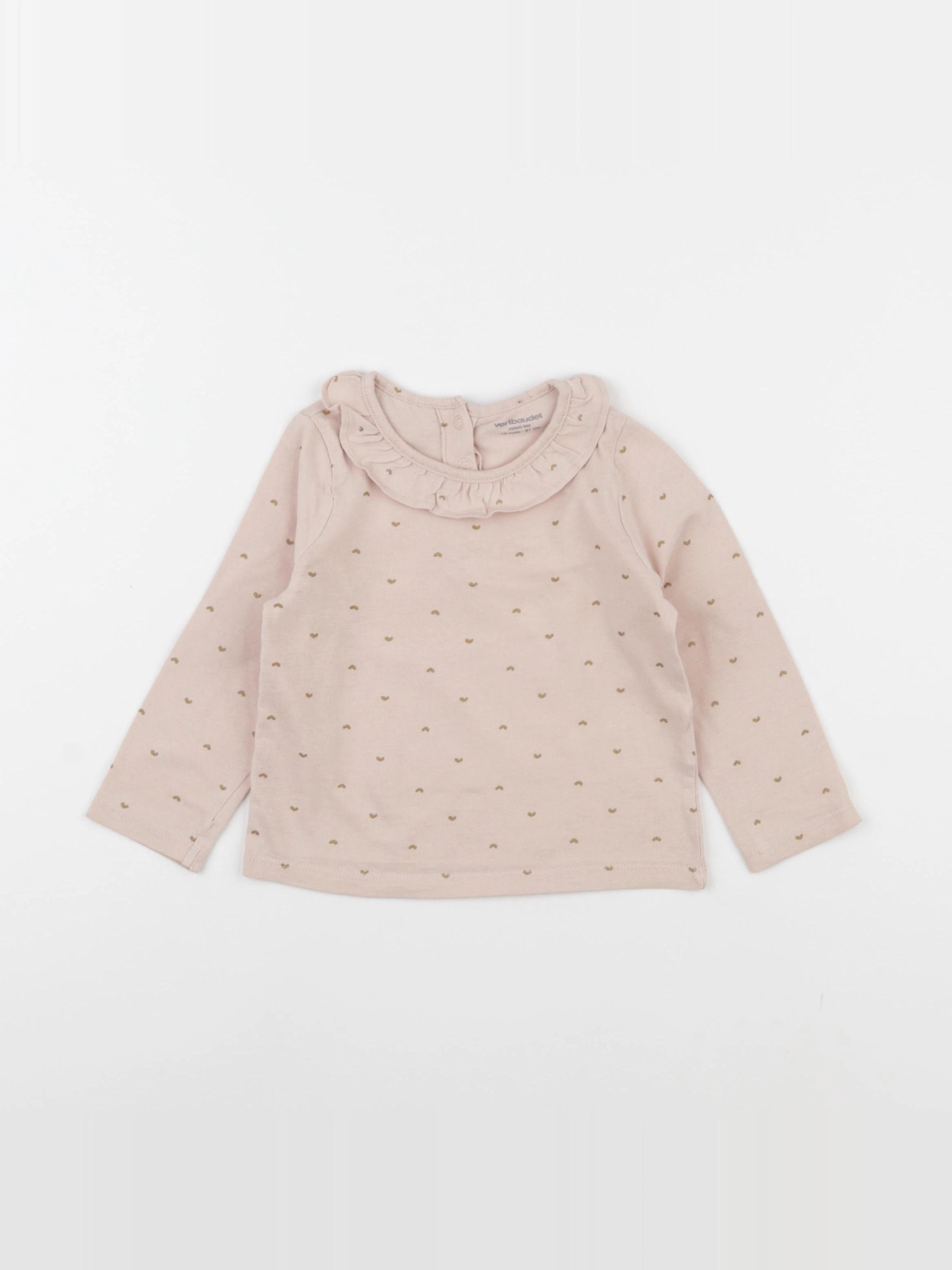 Vertbaudet - tee-shirt rose - 18 mois