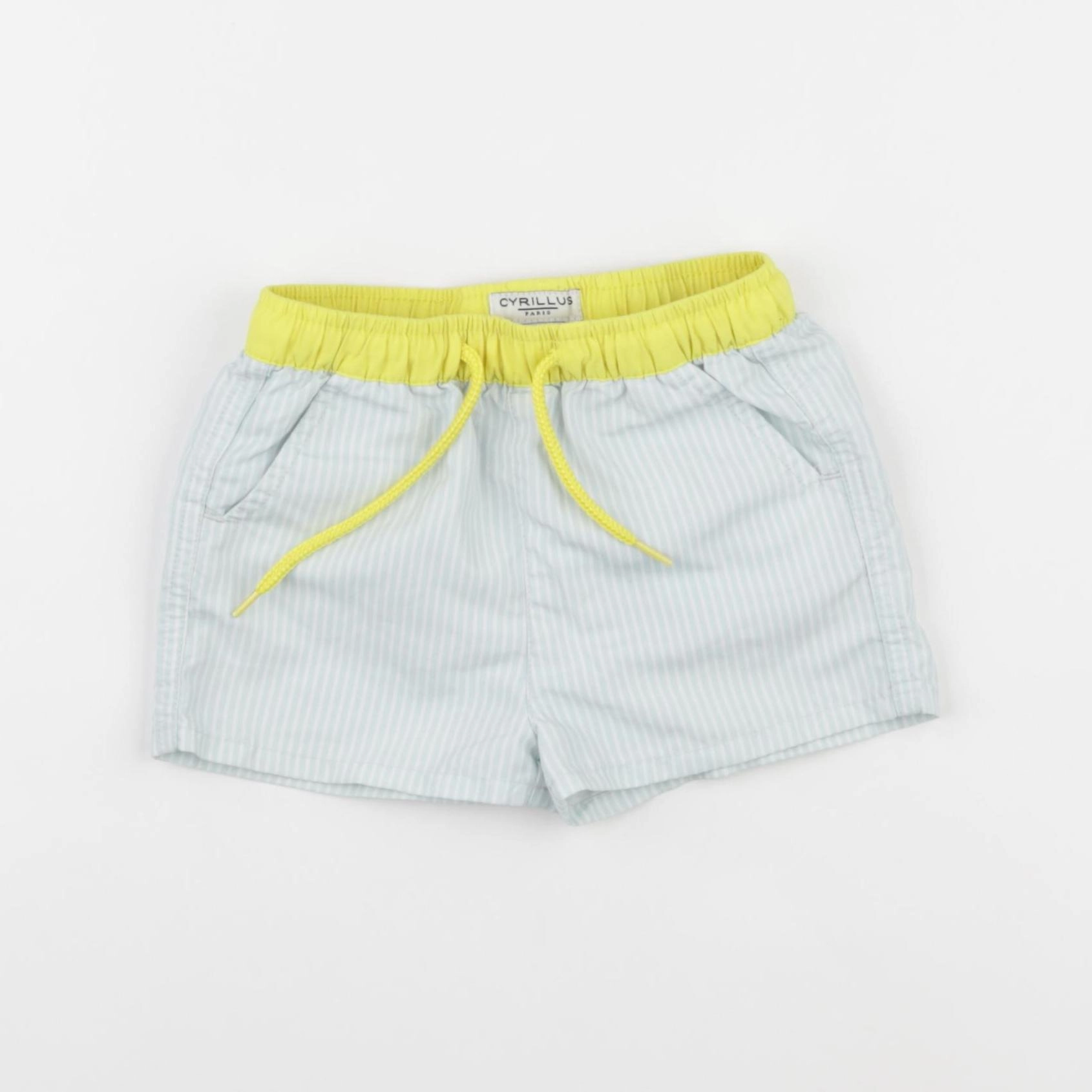 Cyrillus - maillot de bain bleu, blanc - 9/12 mois