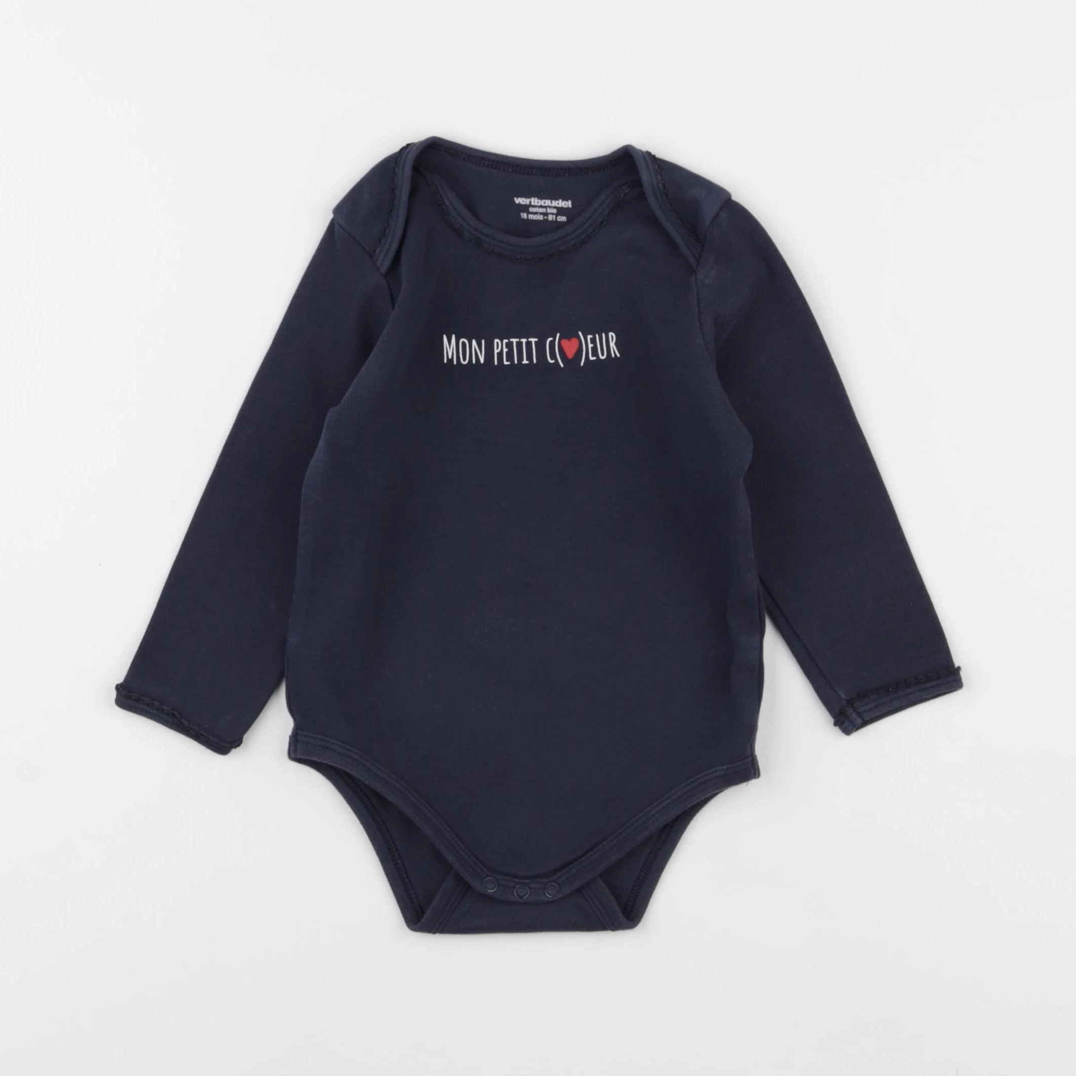 Vertbaudet - body bleu - 18 mois