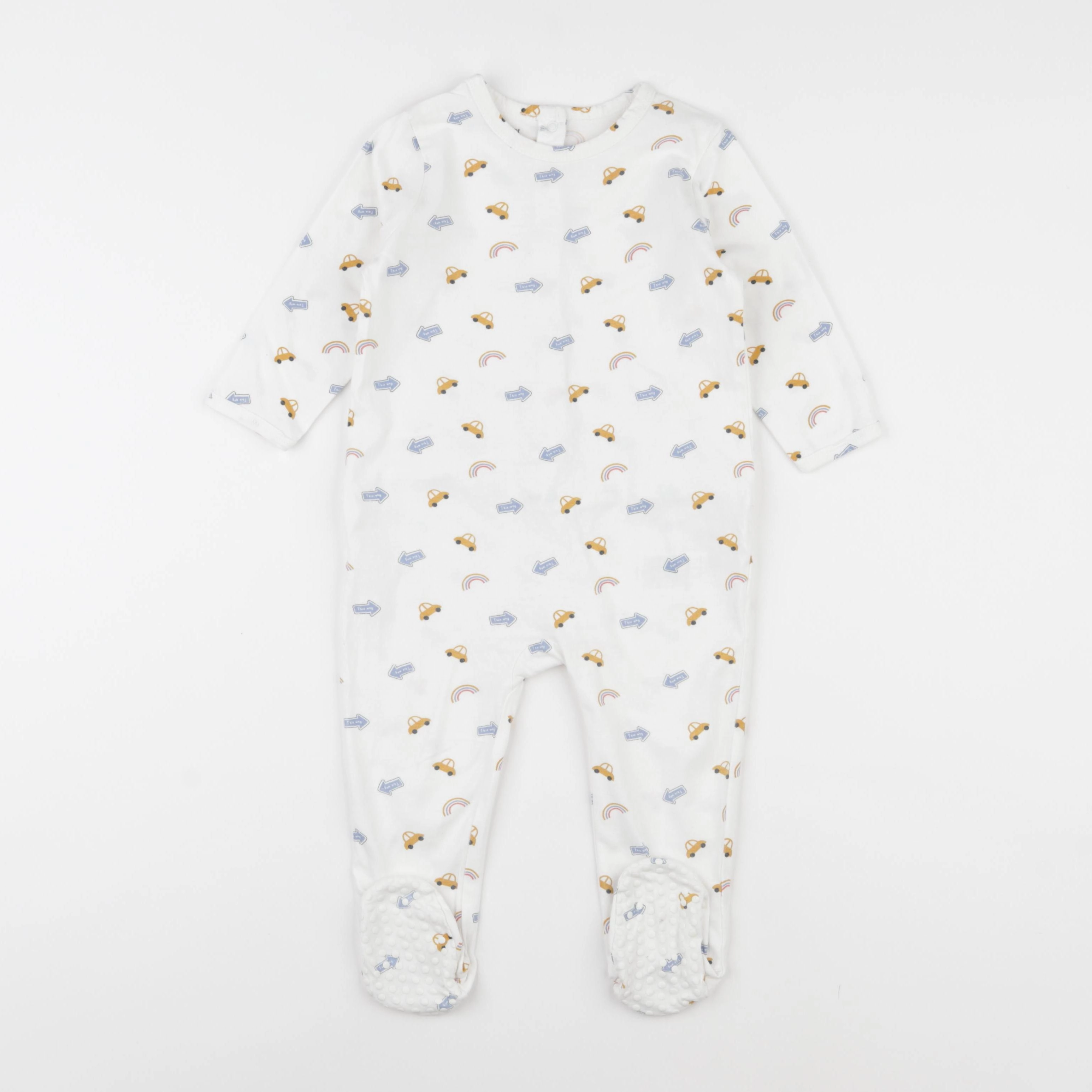 Vertbaudet - pyjama coton blanc - 18 mois