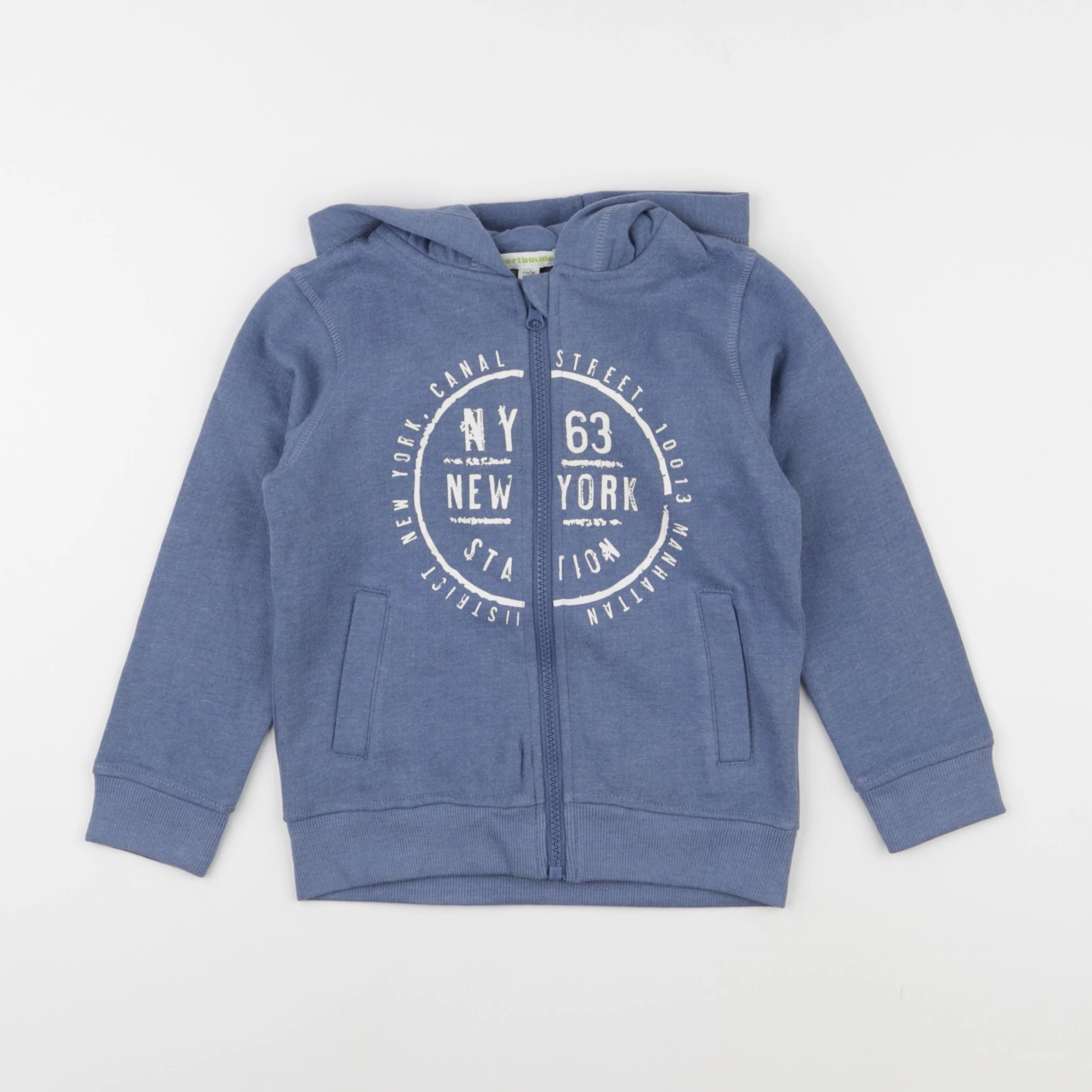 Vertbaudet - sweat bleu - 6 ans
