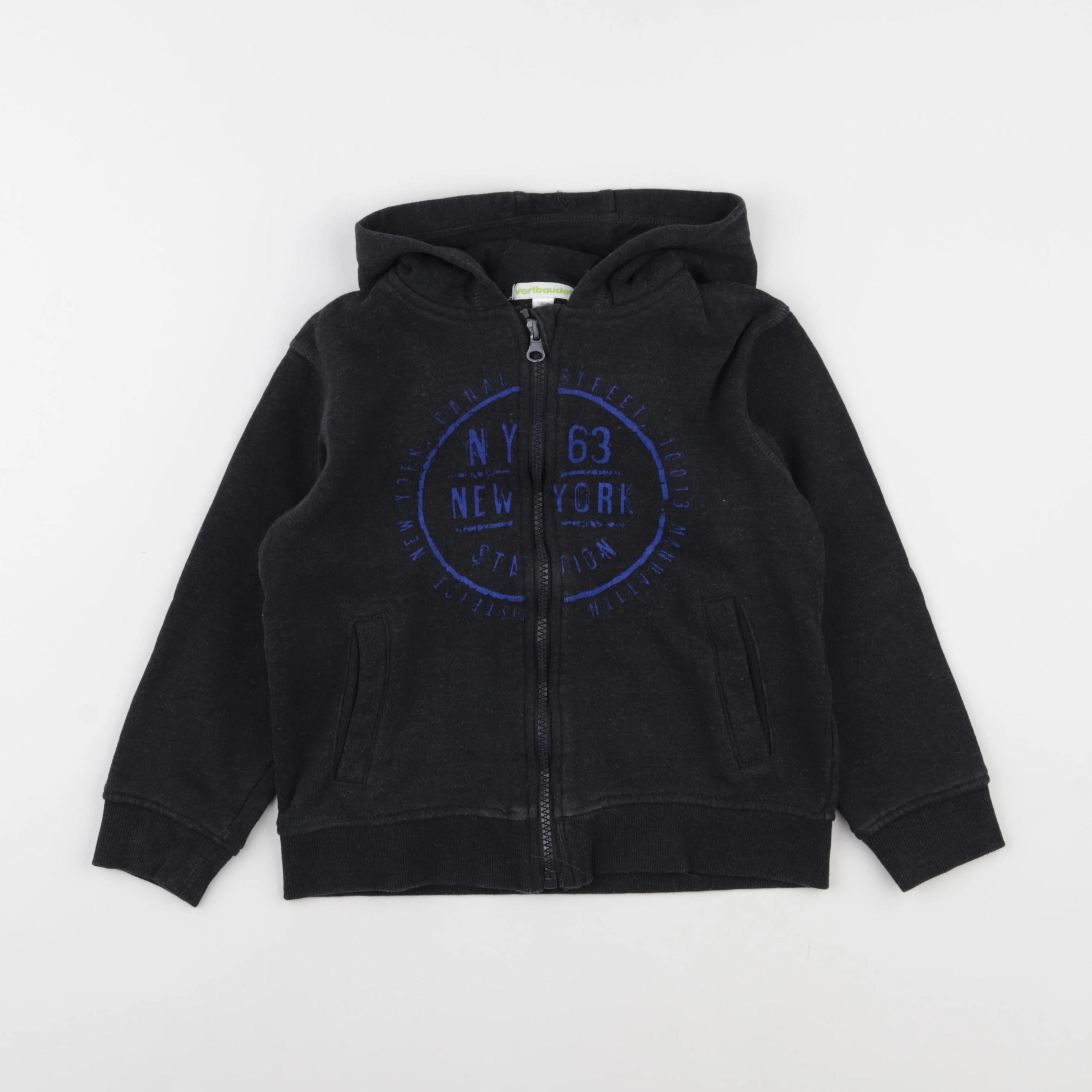 Vertbaudet - sweat gris - 8 ans