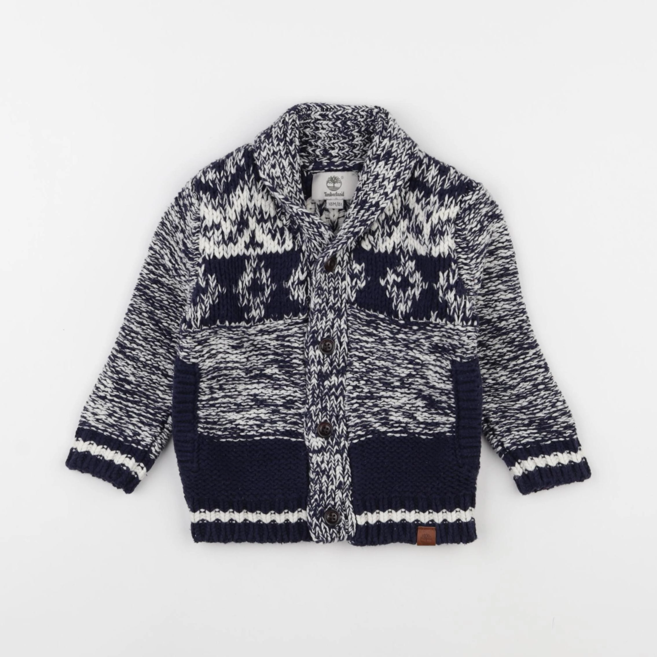 Timberland - gilet bleu, blanc - 18 mois