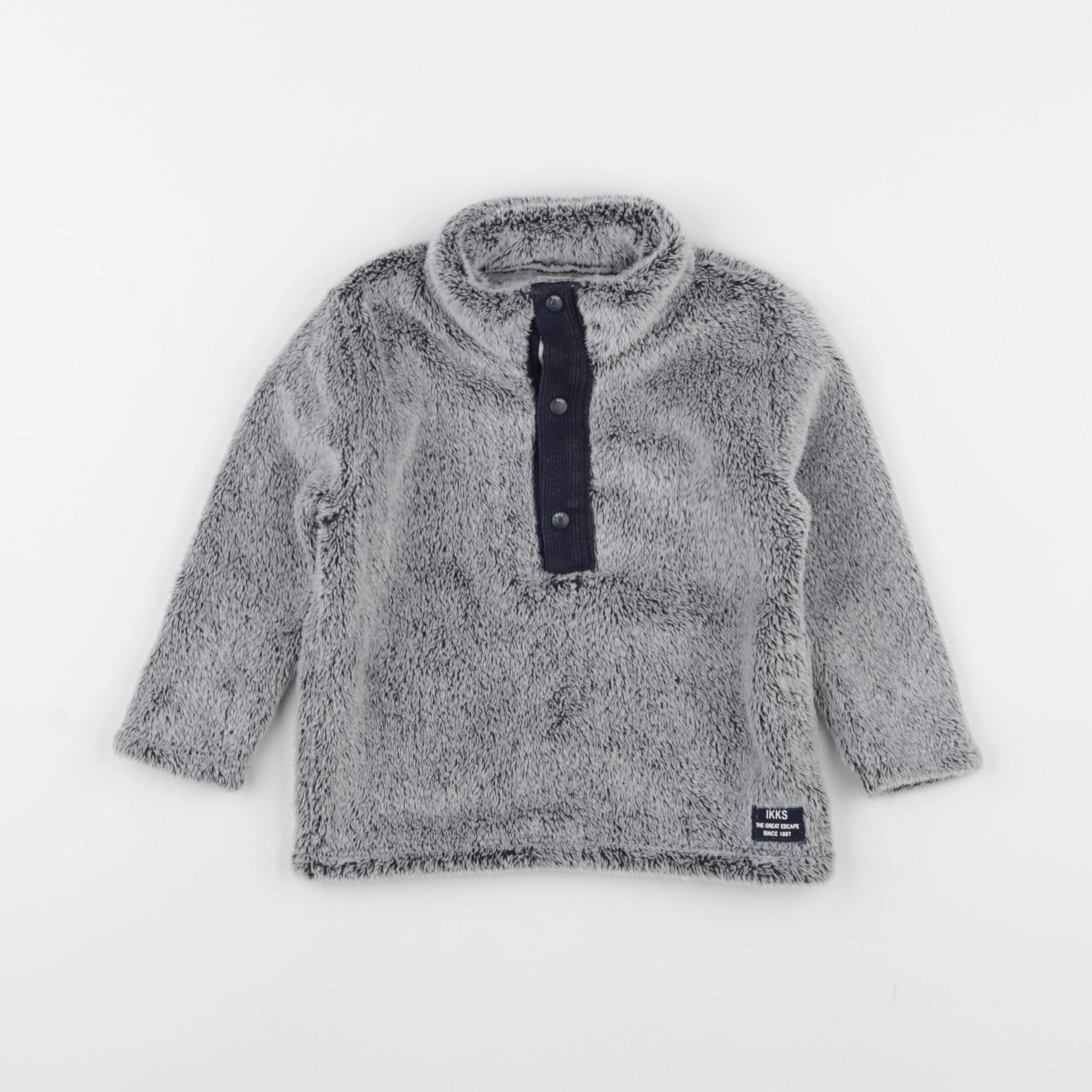 IKKS - polaire imprimé au dos gris - 18 mois