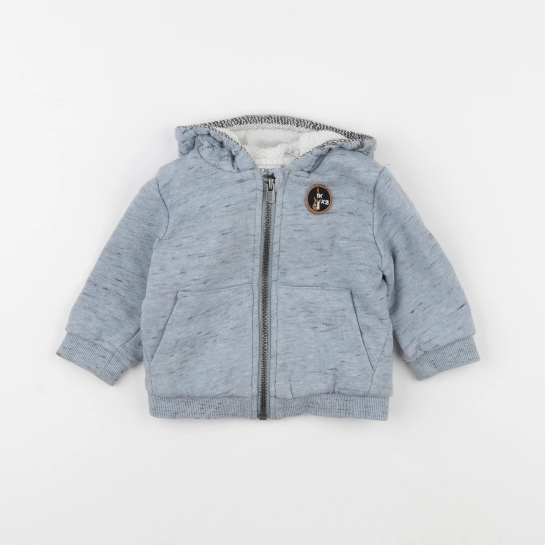 IKKS - sweat bleu - 6 mois