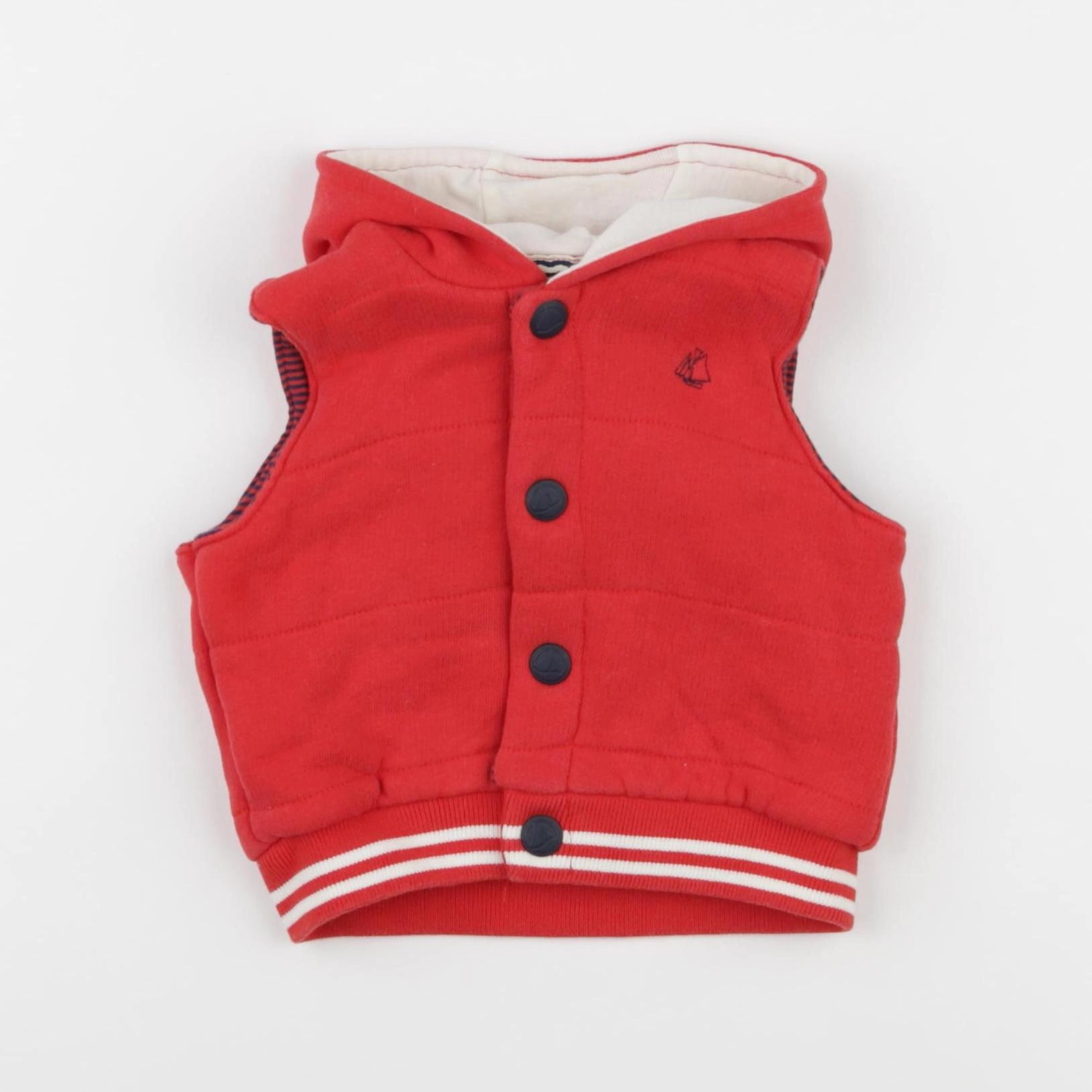 Petit Bateau - gilet rouge - 3 mois