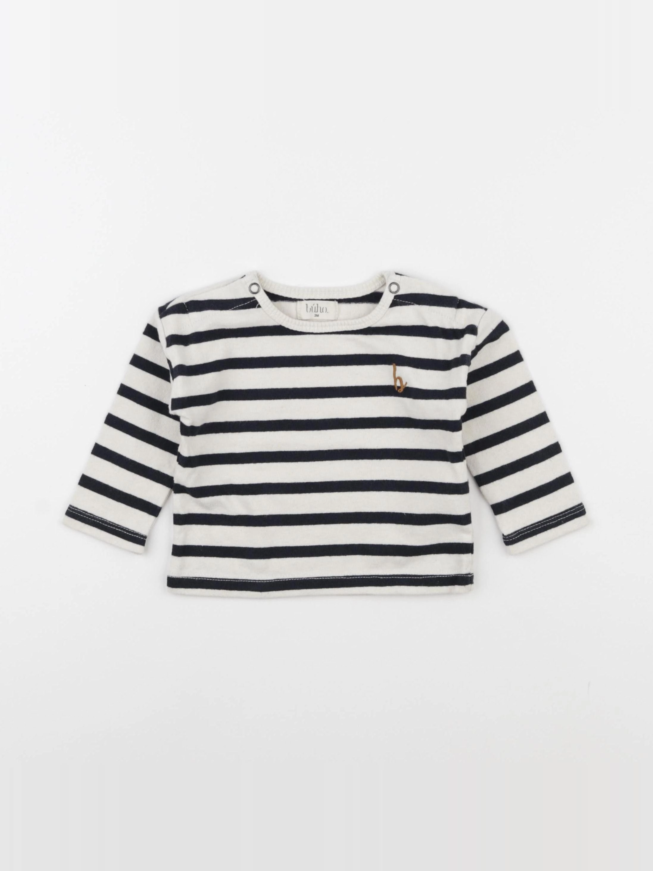 Buho - tee-shirt blanc, bleu - 3 mois