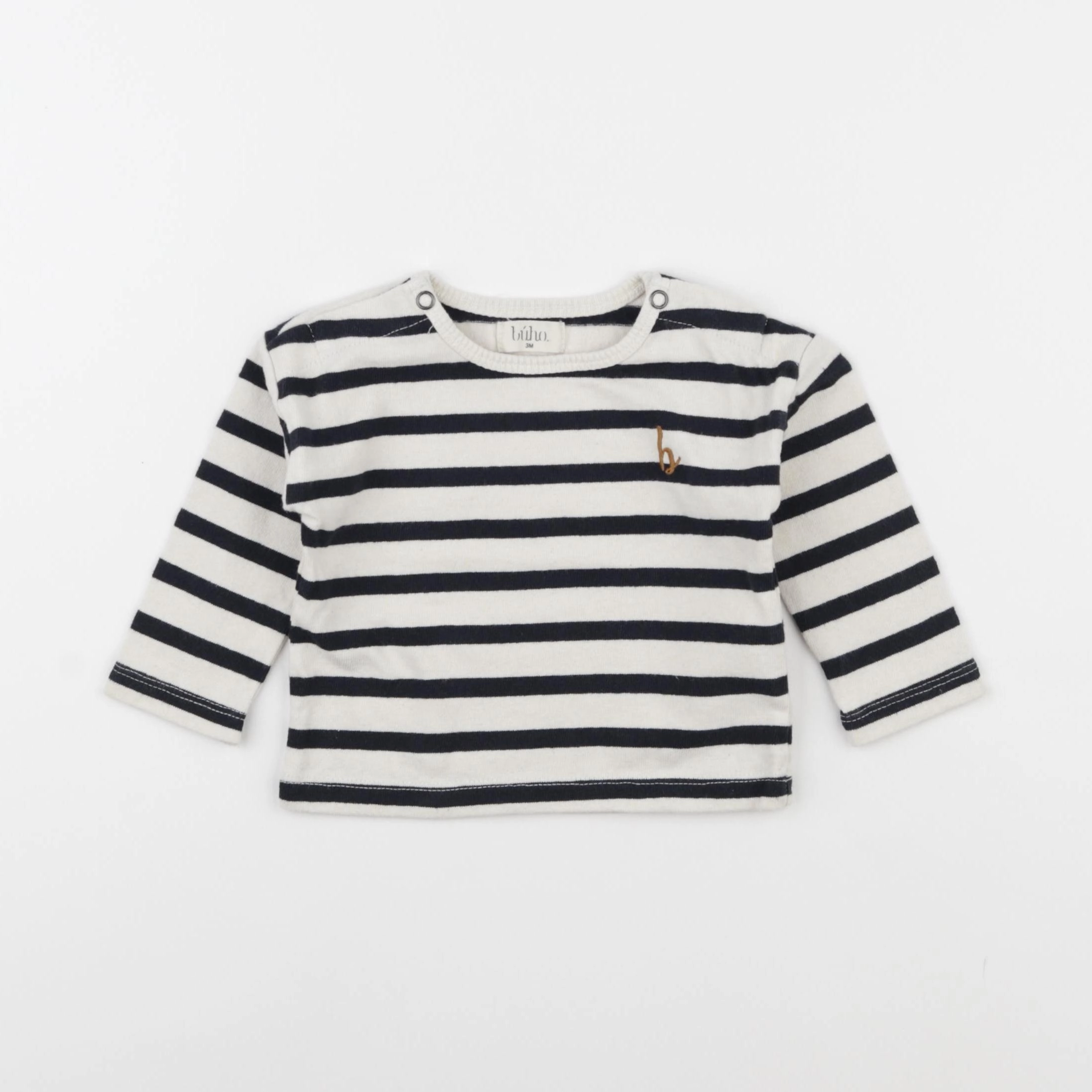 Buho - tee-shirt blanc, bleu - 3 mois