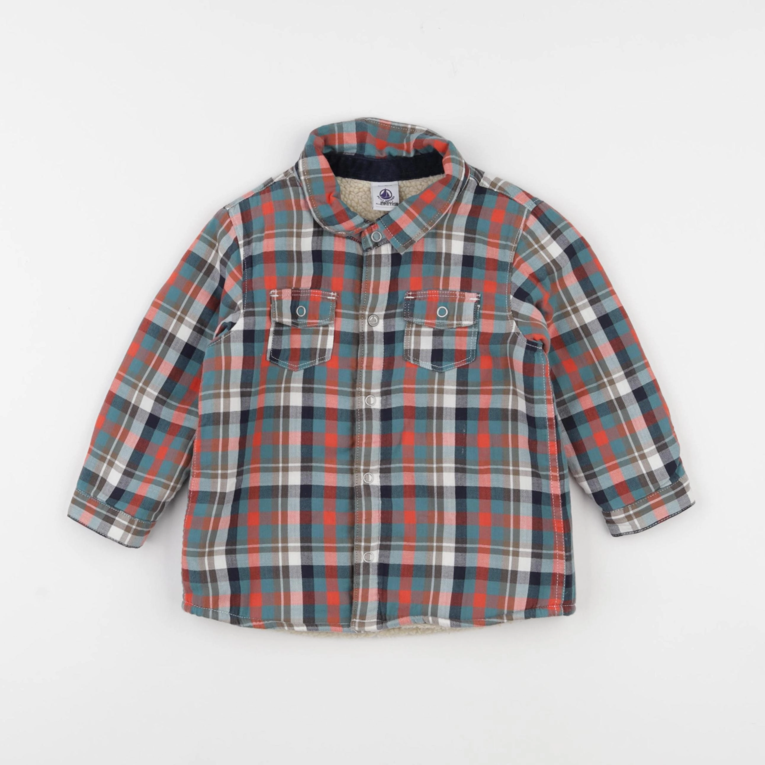 Petit Bateau - sur-chemise multicolore - 24 mois
