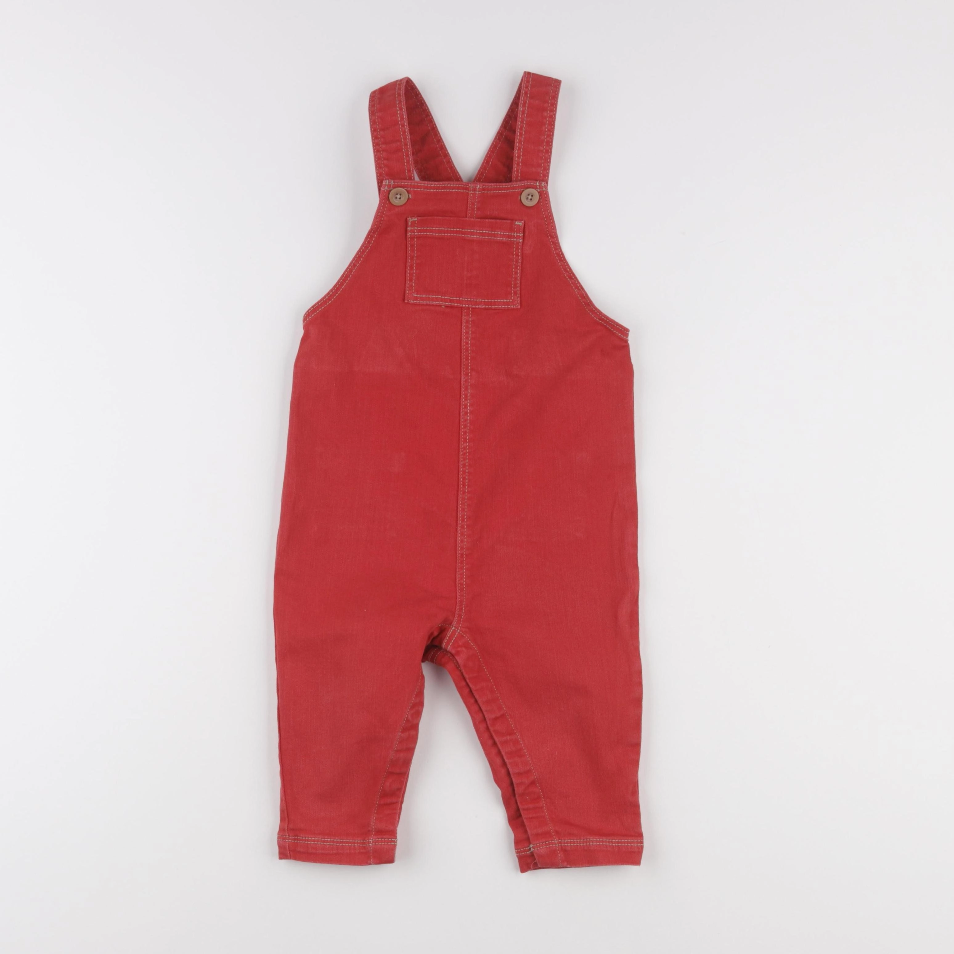 Petit Bateau - salopette rouge - 24 mois