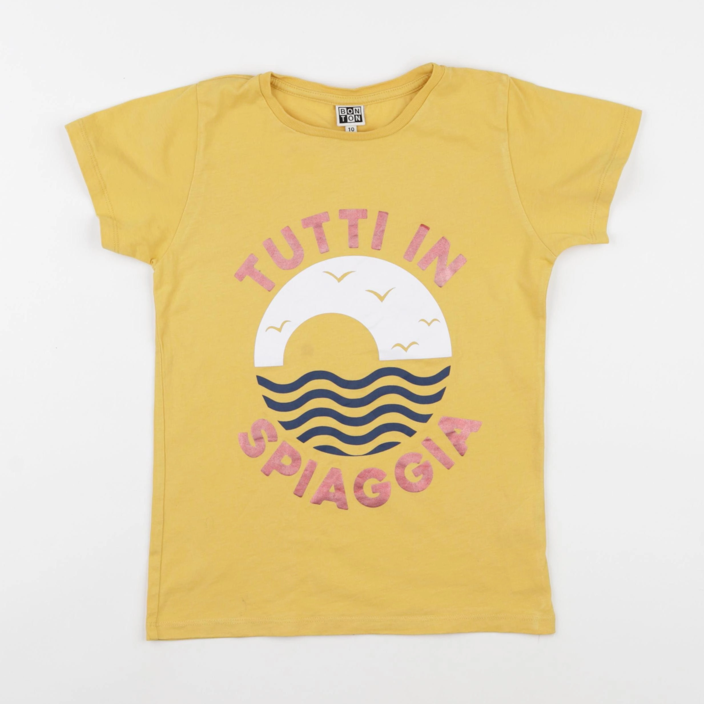 Bonton - tee-shirt jaune - 10 ans