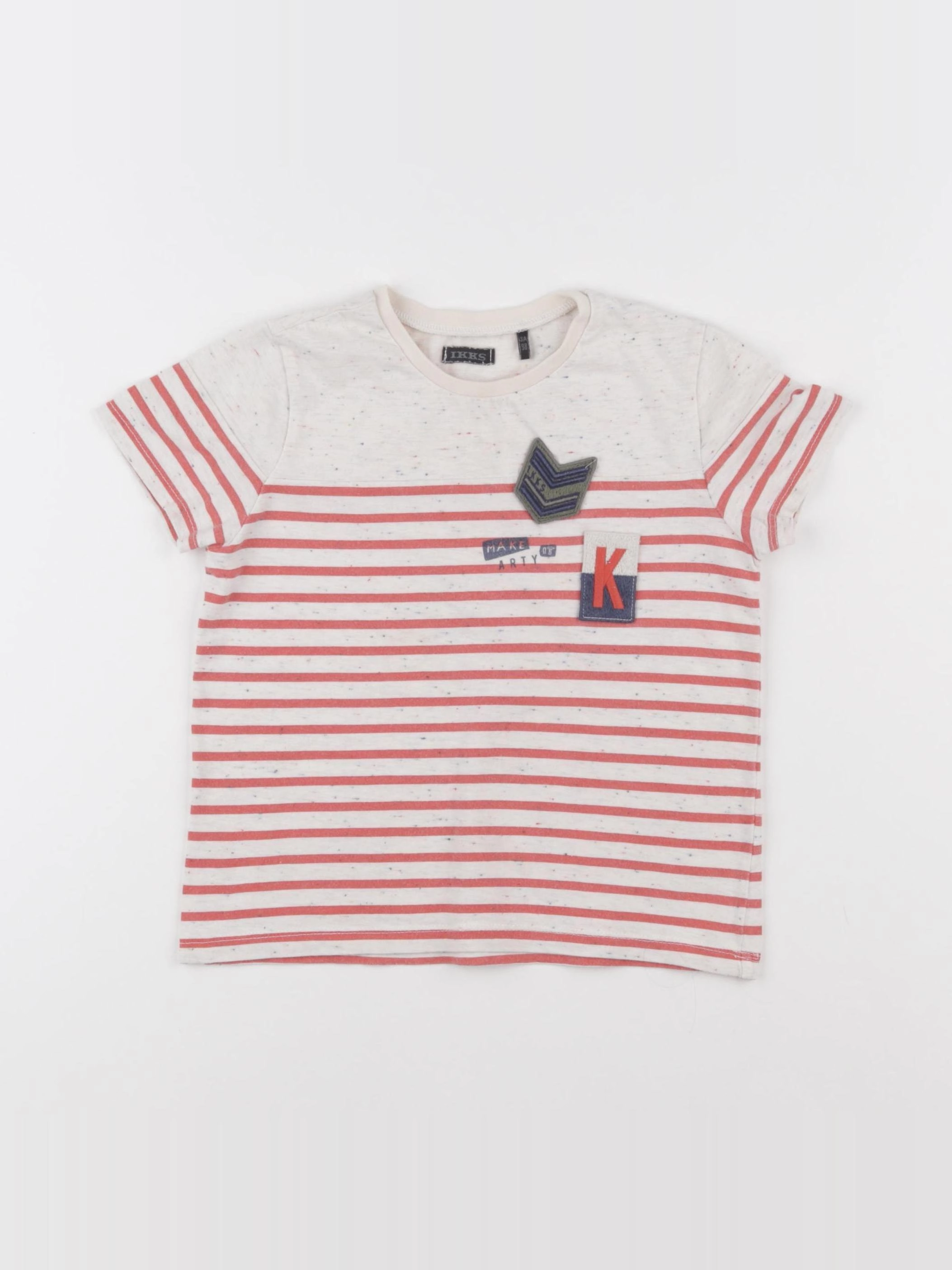 IKKS - tee-shirt blanc, rouge - 3 ans