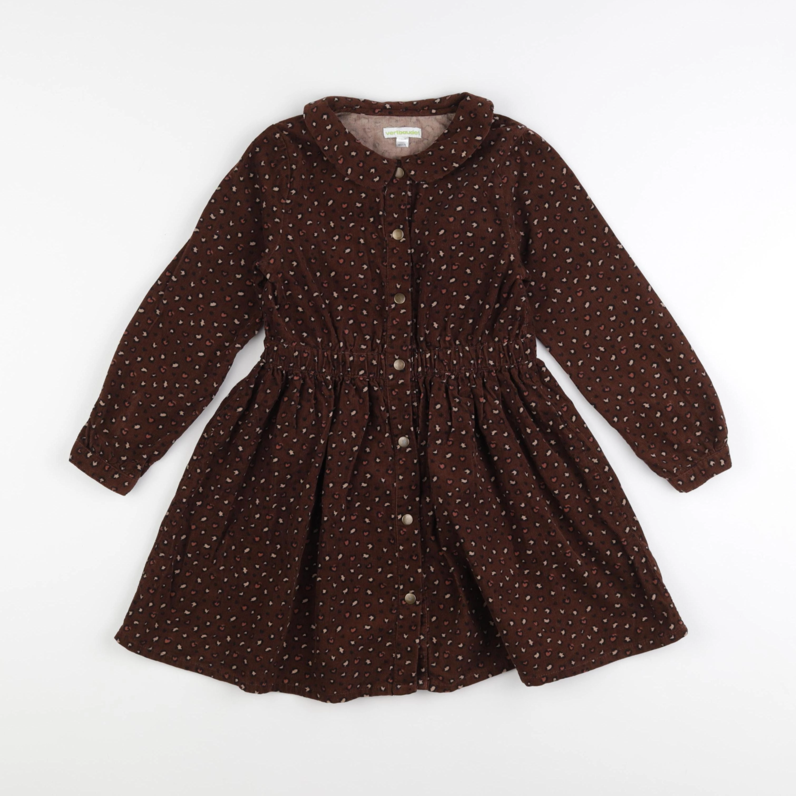 Vertbaudet - robe marron - 6 ans