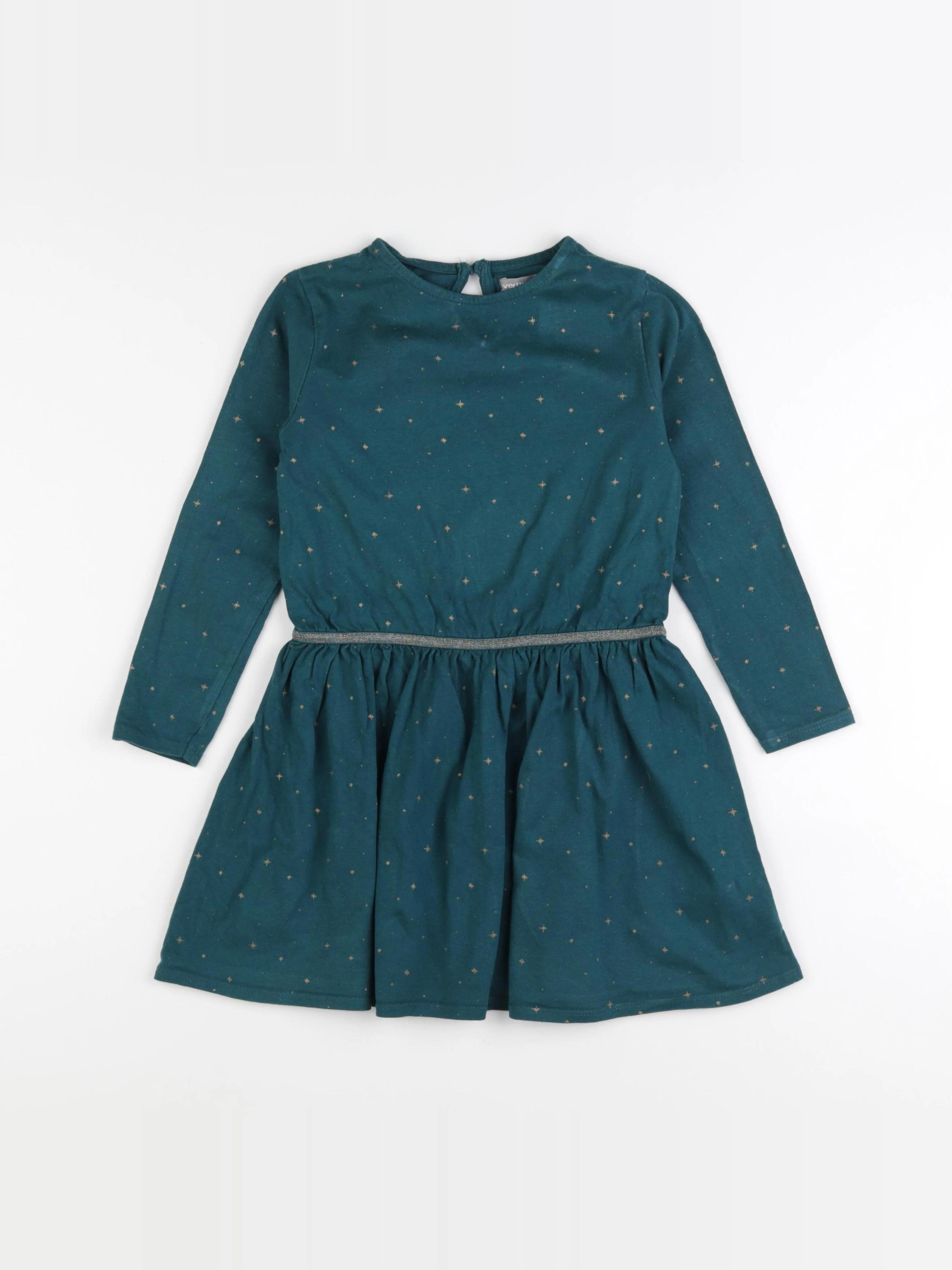 Vertbaudet - robe vert, or - 6 ans