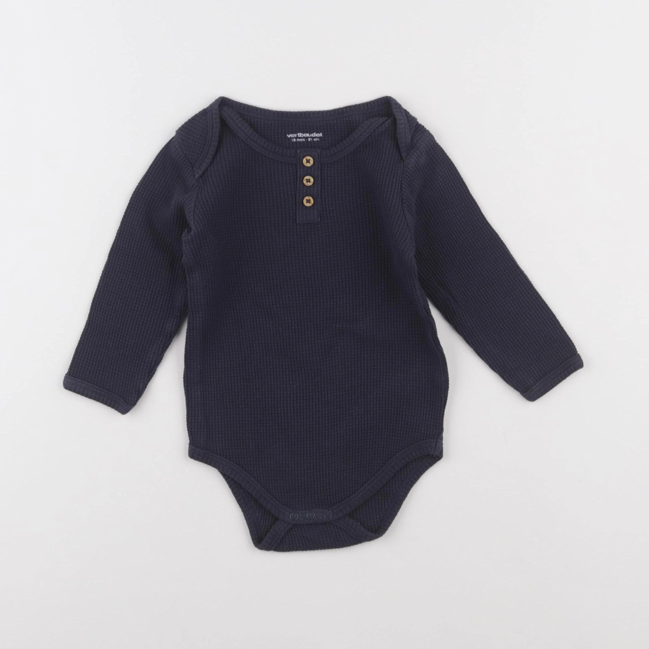 Vertbaudet - body bleu - 18 mois