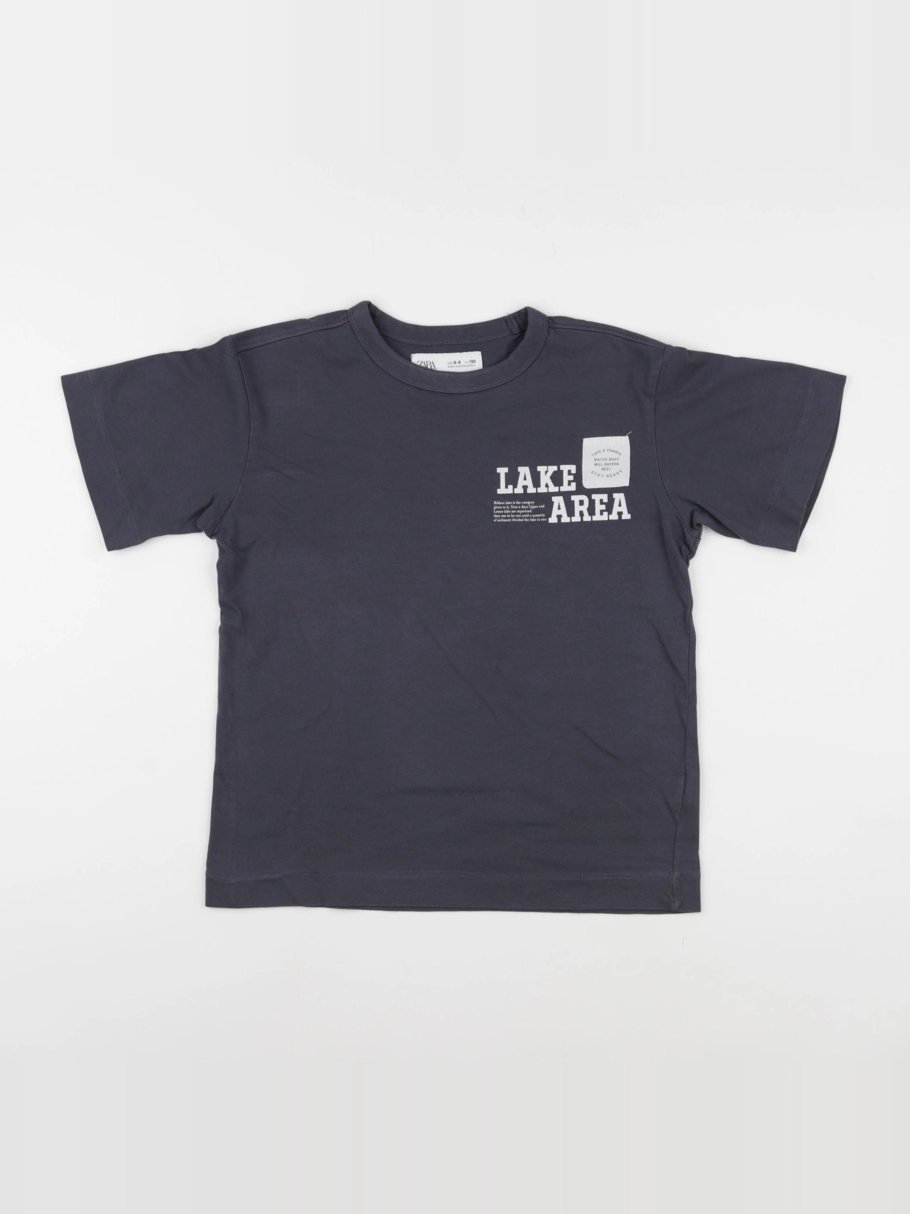 Zara - tee-shirt gris - 8/9 ans