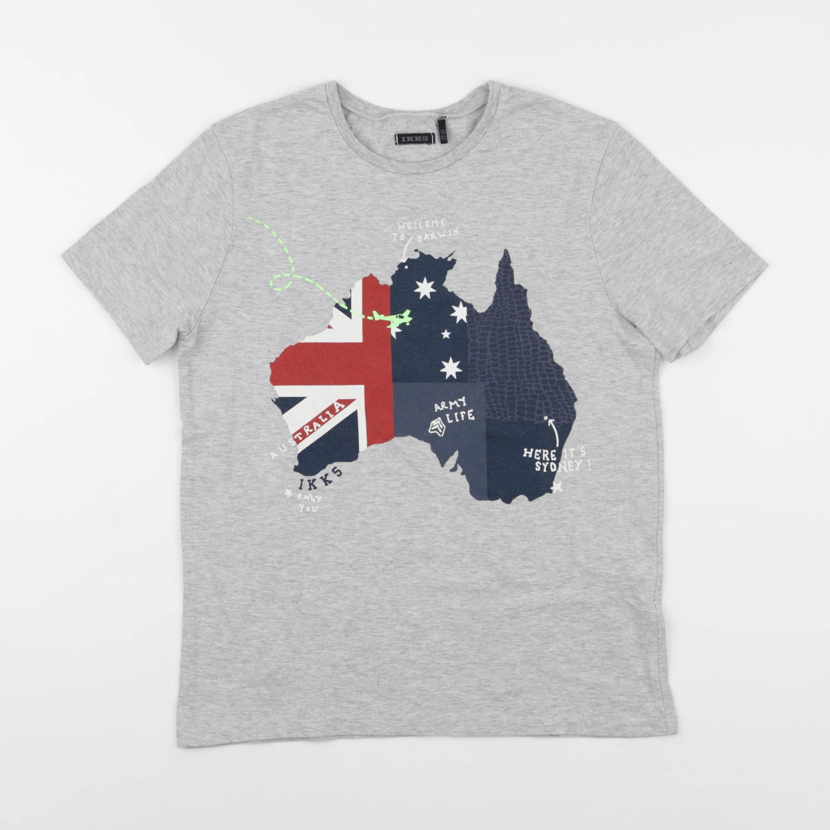 IKKS - tee-shirt gris - 12 ans