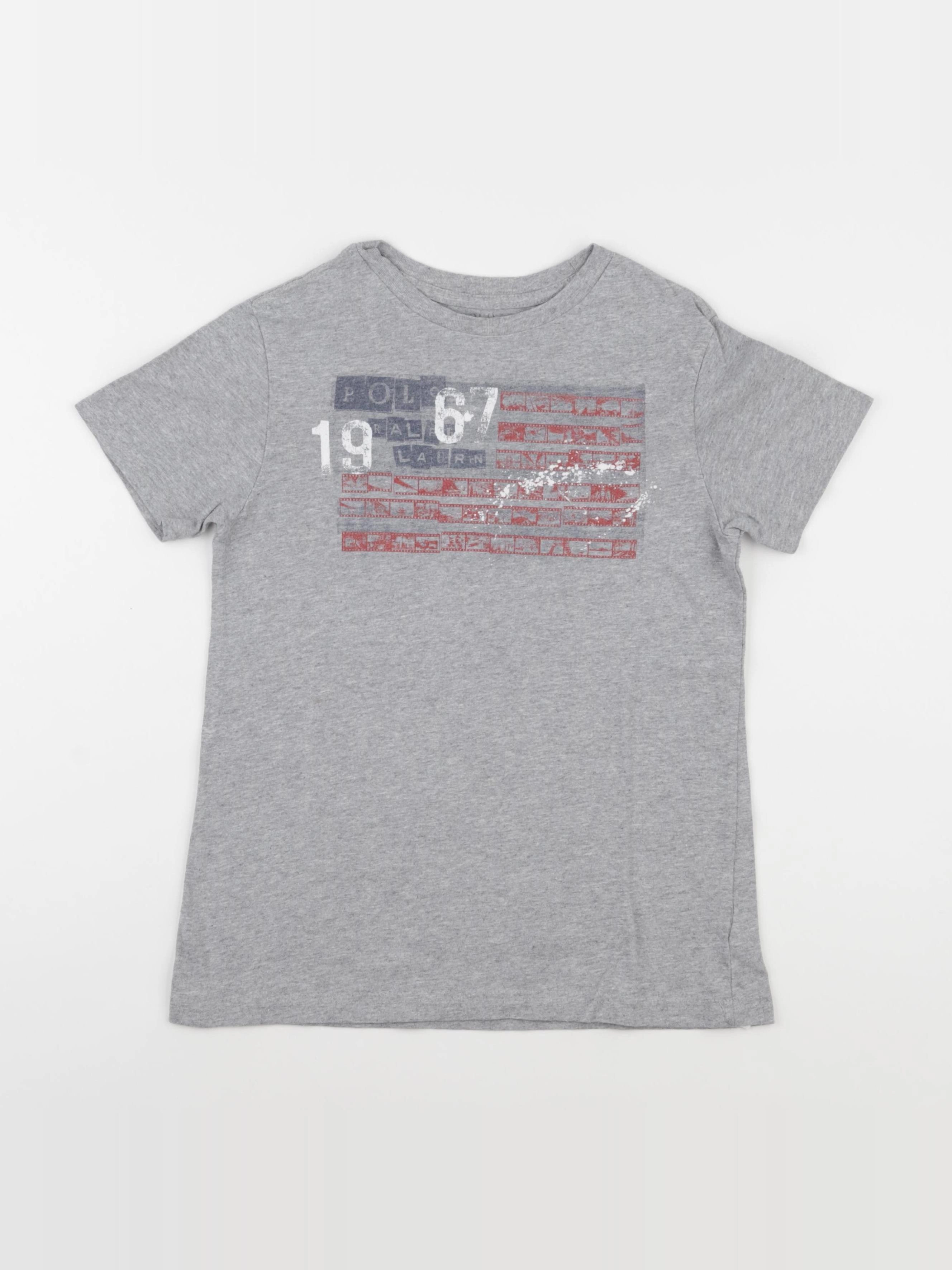 Ralph Lauren - tee-shirt gris - 7 ans