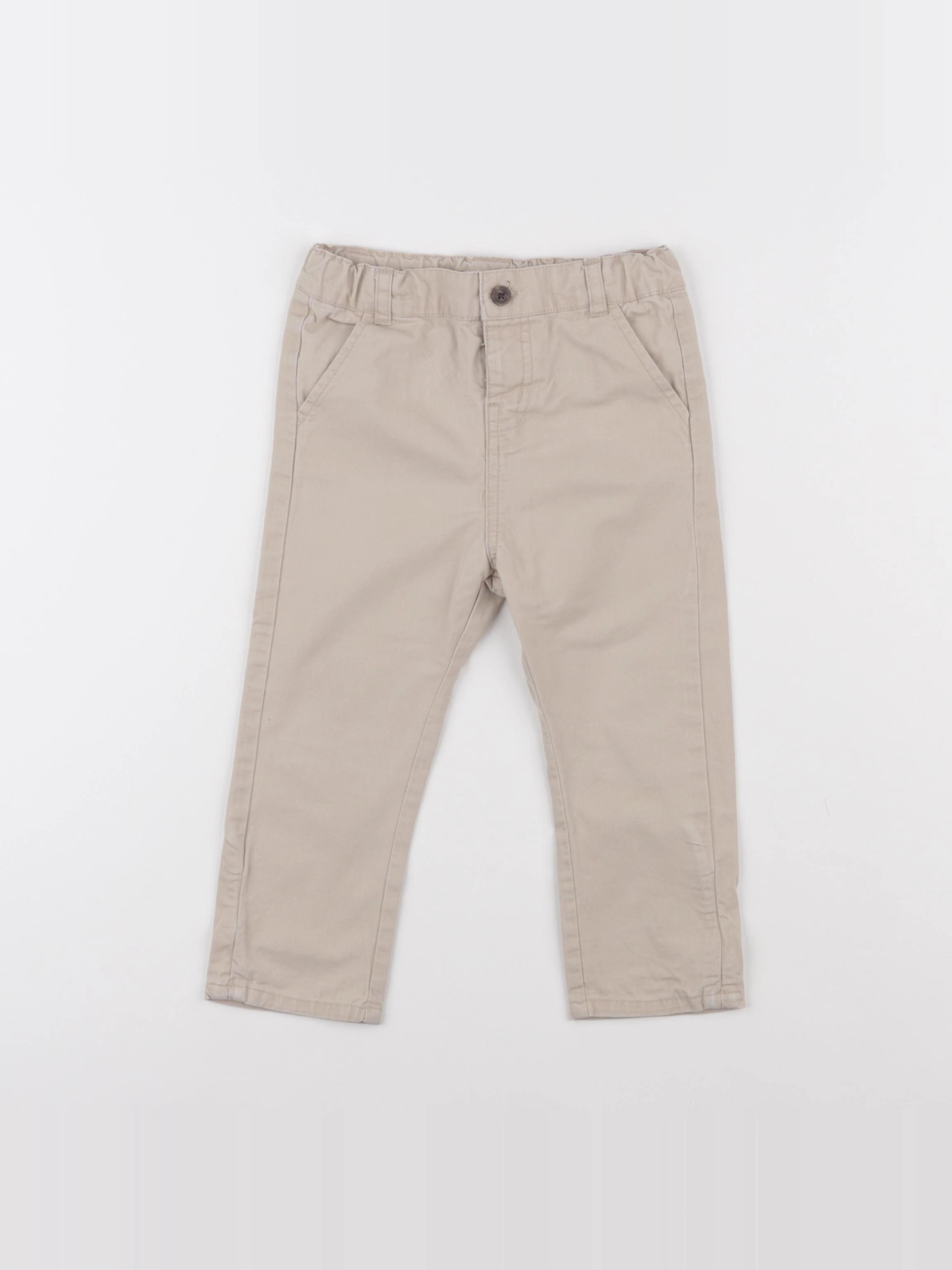 Vertbaudet - pantalon beige - 18 mois
