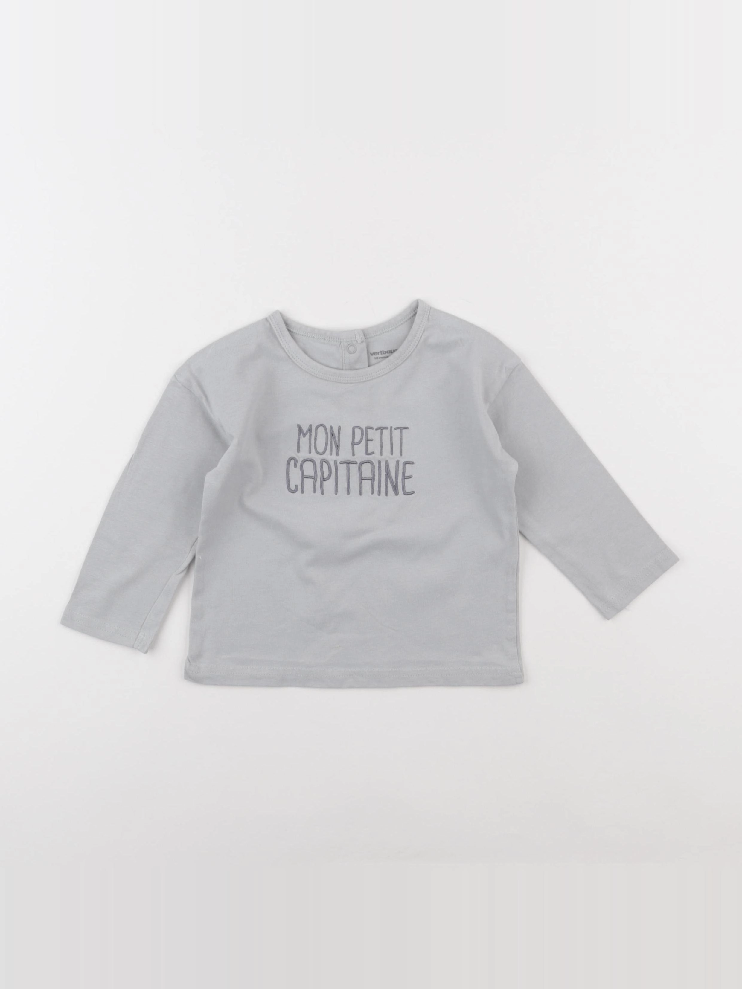 Vertbaudet - tee-shirt bleu - 18 mois