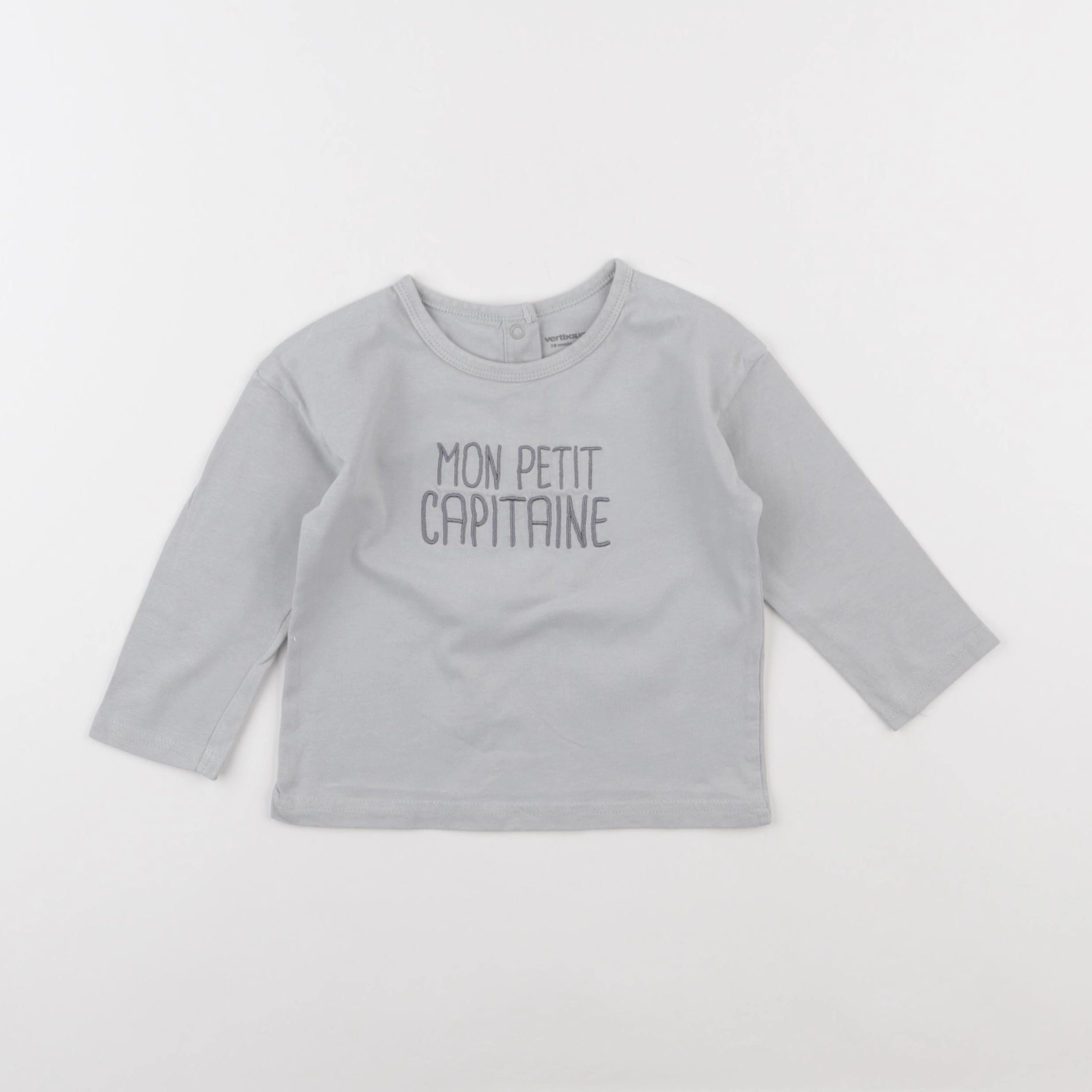Vertbaudet - tee-shirt bleu - 18 mois