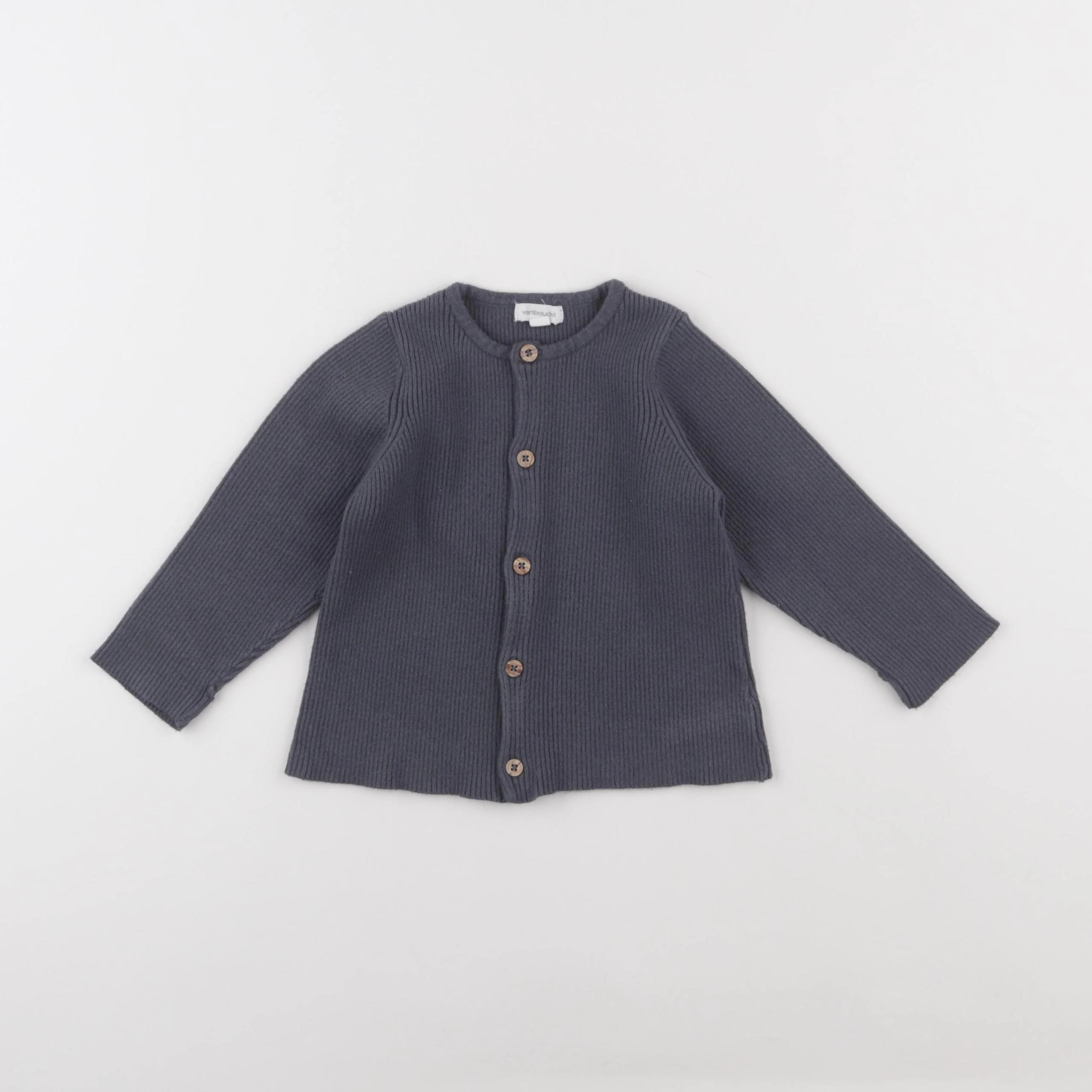 Vertbaudet - gilet bleu - 12 mois