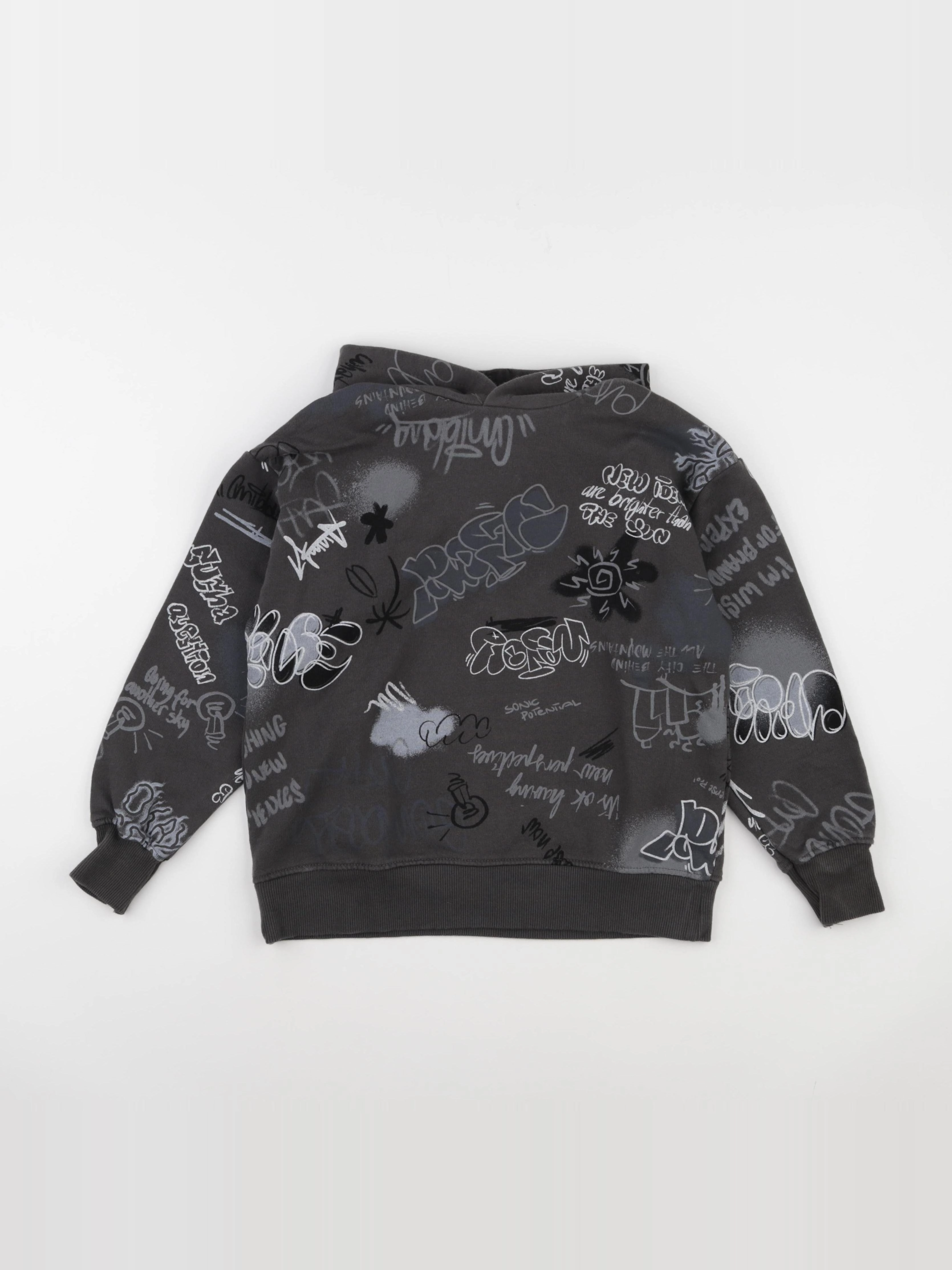 Zara - sweat noir, gris - 9/10 ans