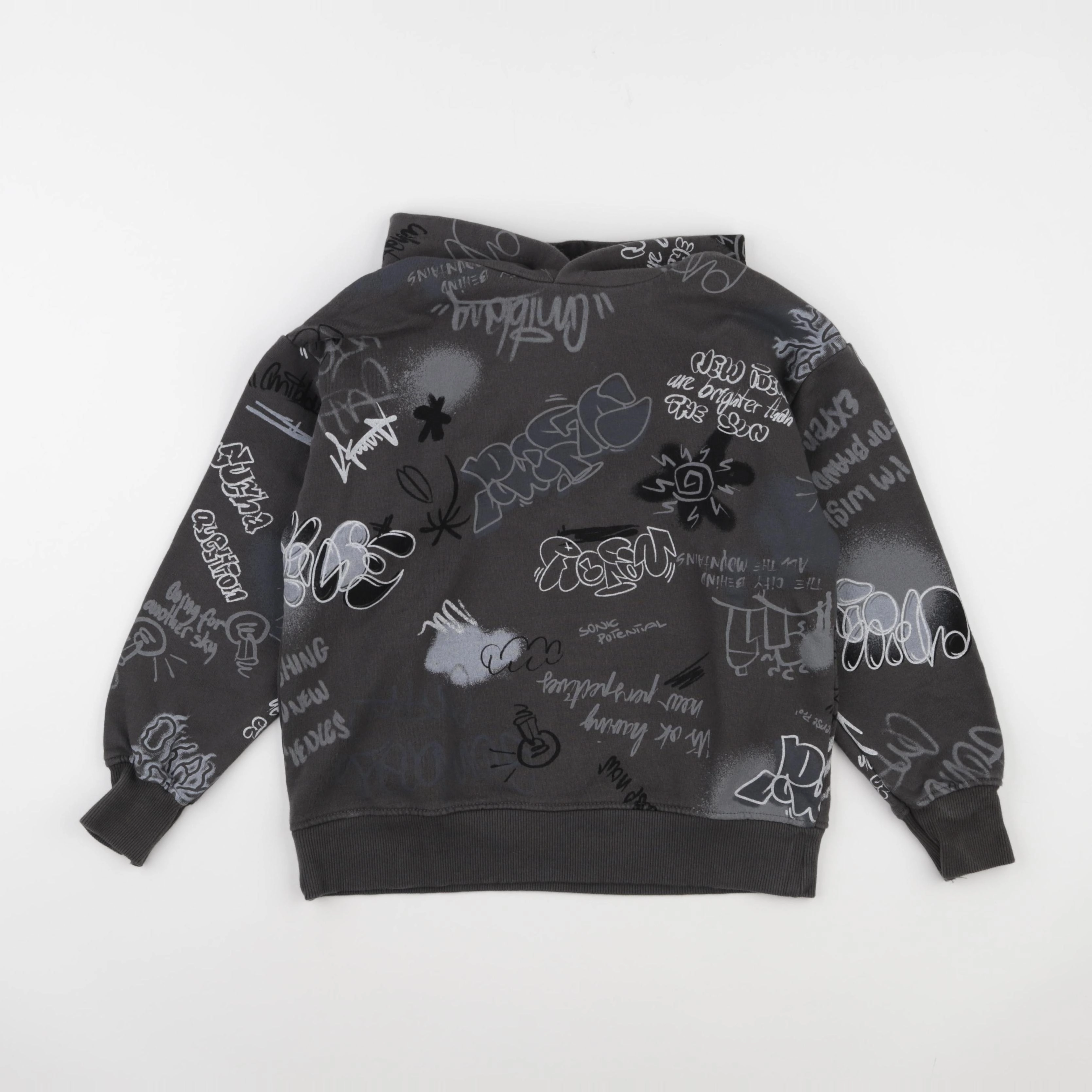 Zara - sweat noir, gris - 9/10 ans