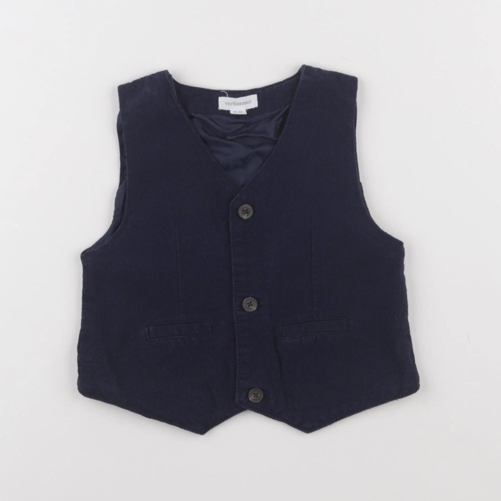 Vertbaudet - gilet bleu - 18 mois