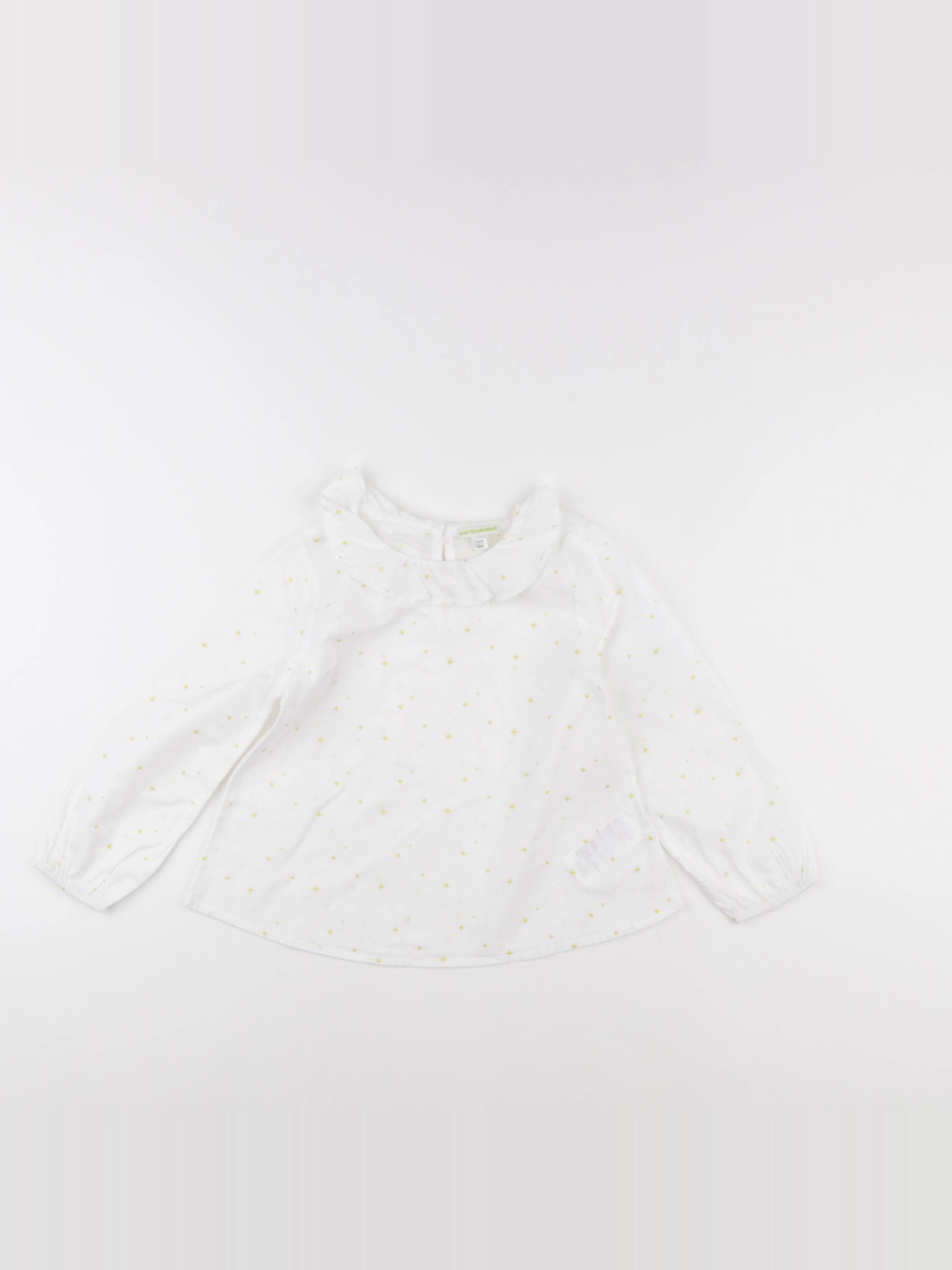Vertbaudet - blouse blanc, jaune - 6 ans